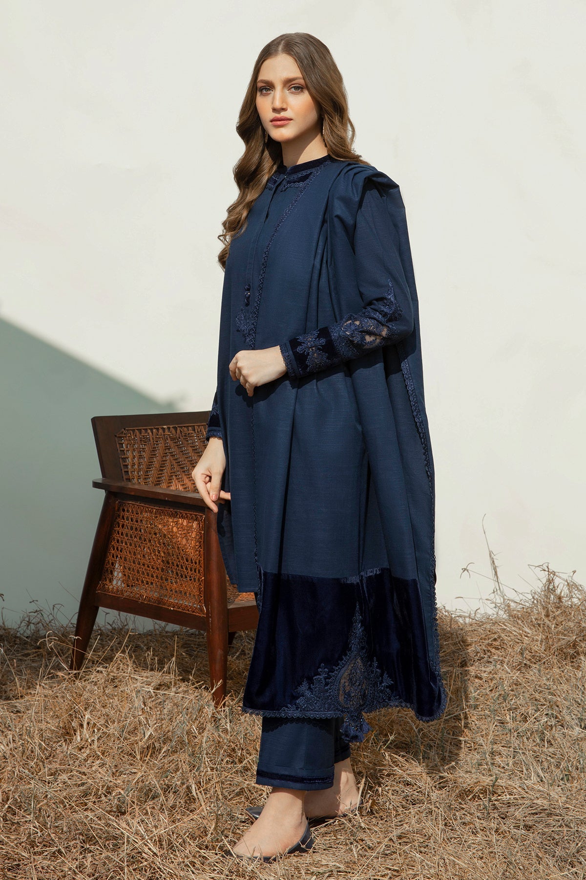 EMBROIDERED SLUB KHADDAR PR-735