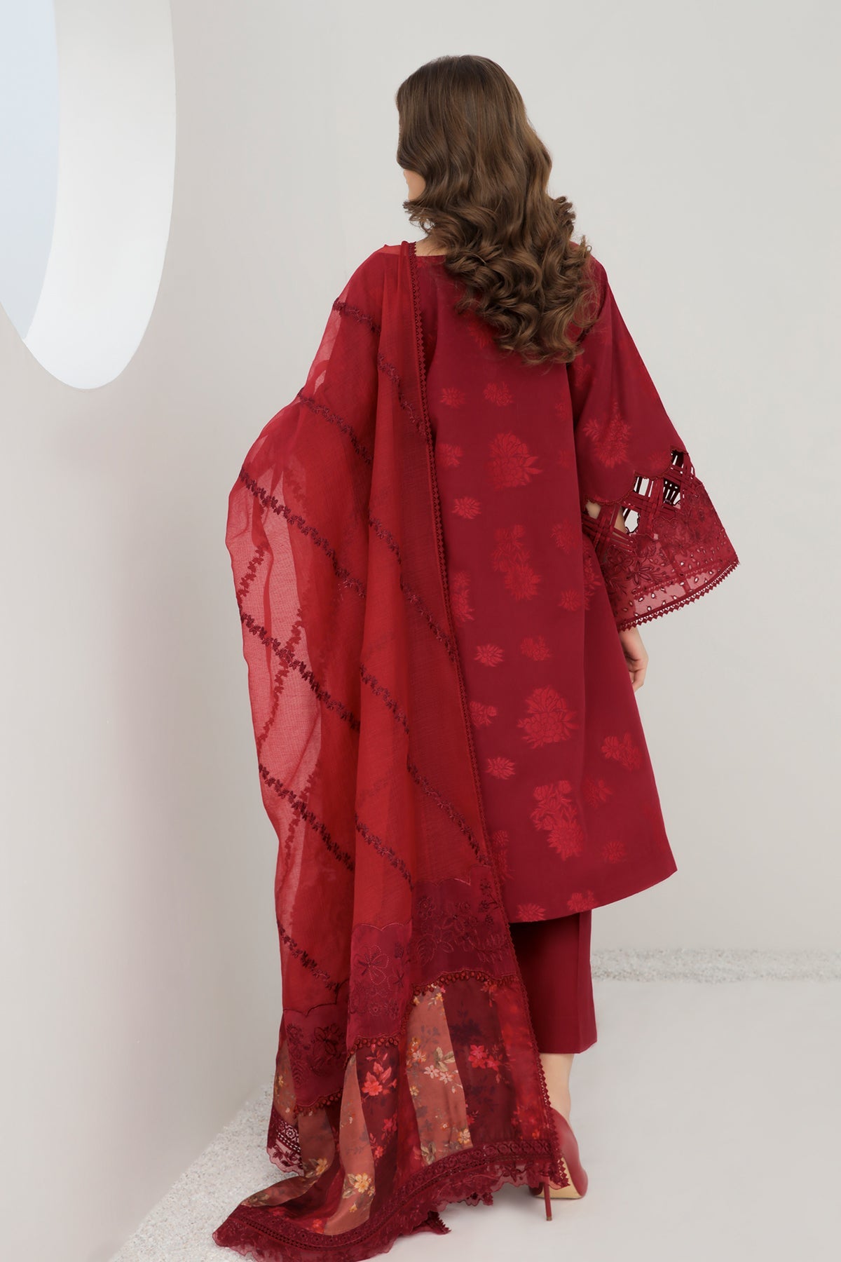 EMBROIDERED JACQUARD LAWN SF-300