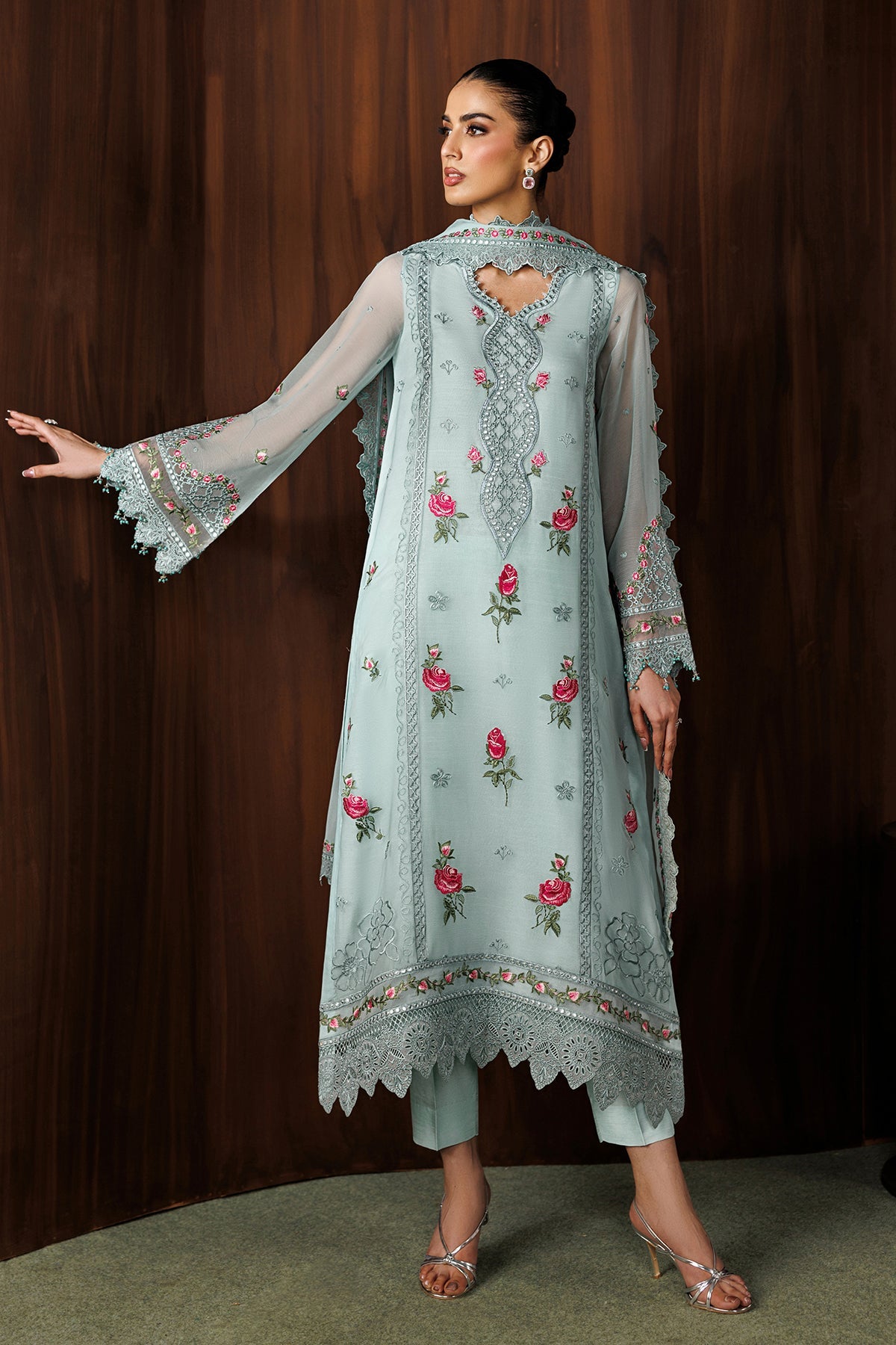 EMBROIDERED CHIFFON SF-4438