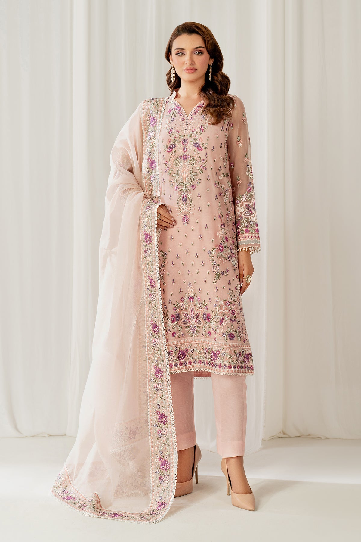 EMBROIDERED CHIFFON UF-4052