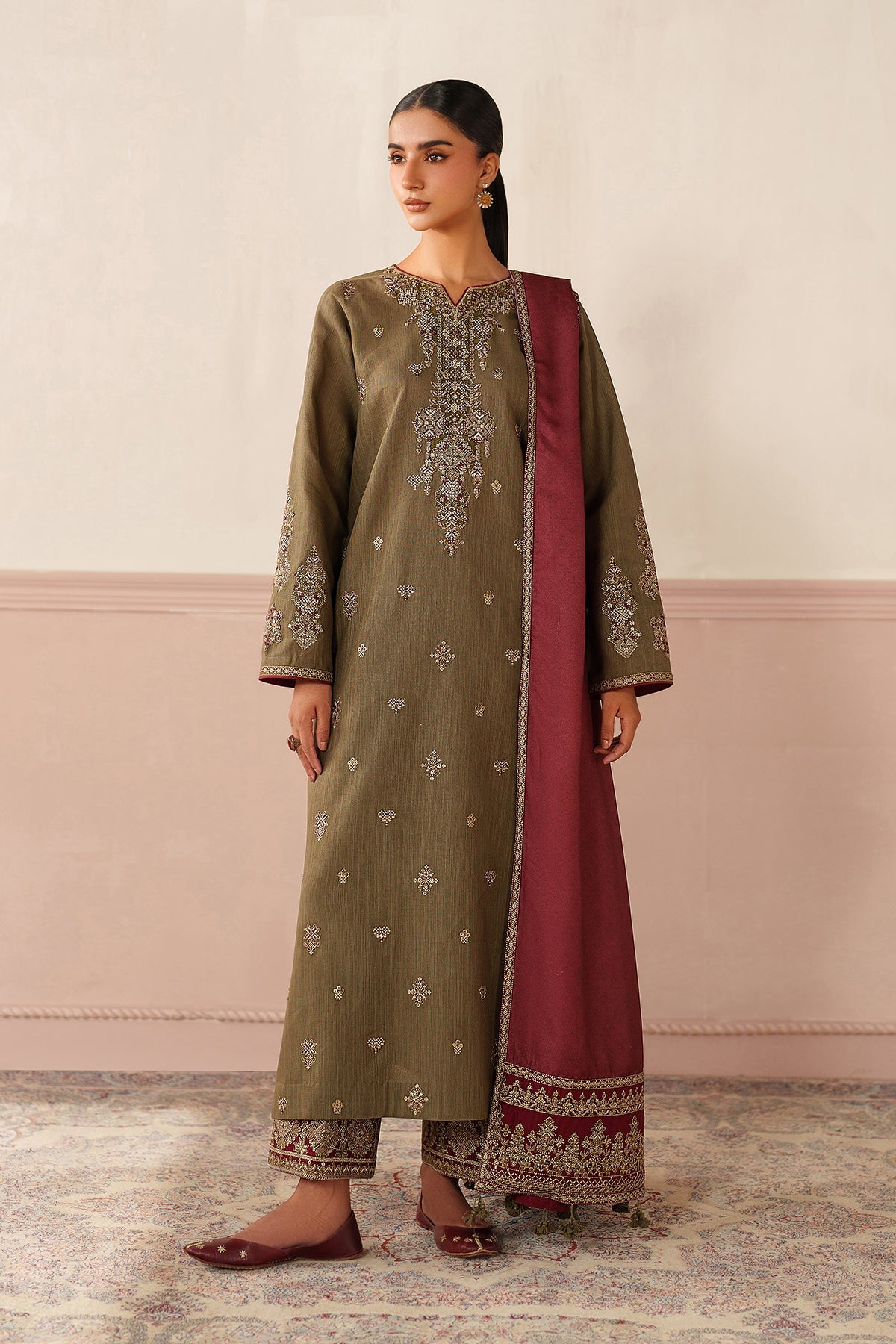 EMBROIDERED KHADDAR SF-4354