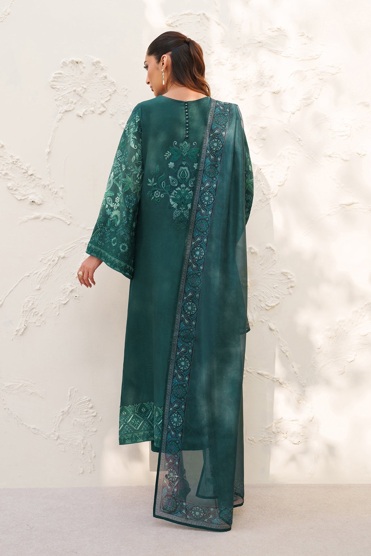 EMBROIDERED RAW SILK UF-4383