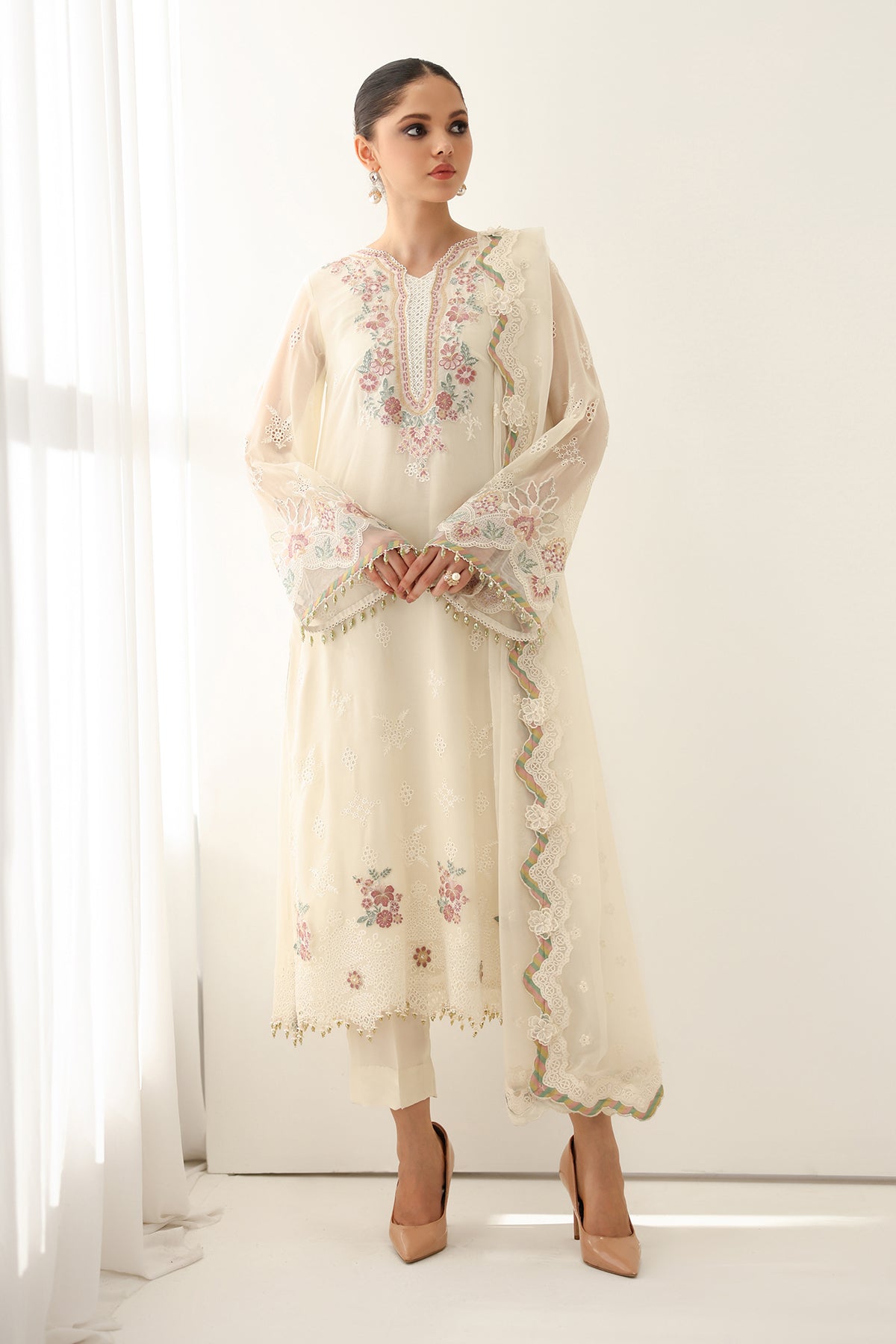 EMBROIDERED CHIFFON SF-4184