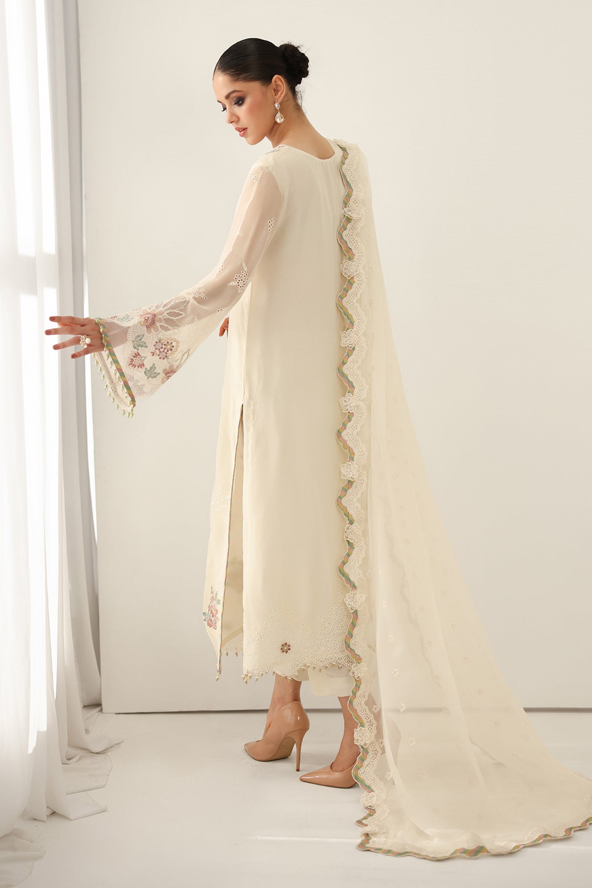 EMBROIDERED CHIFFON UF-4184