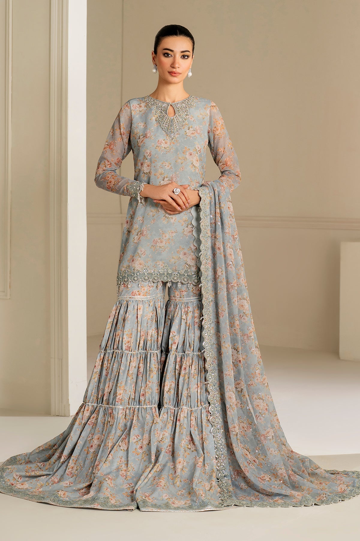 EMBROIDERED CHIFFON SF-4165