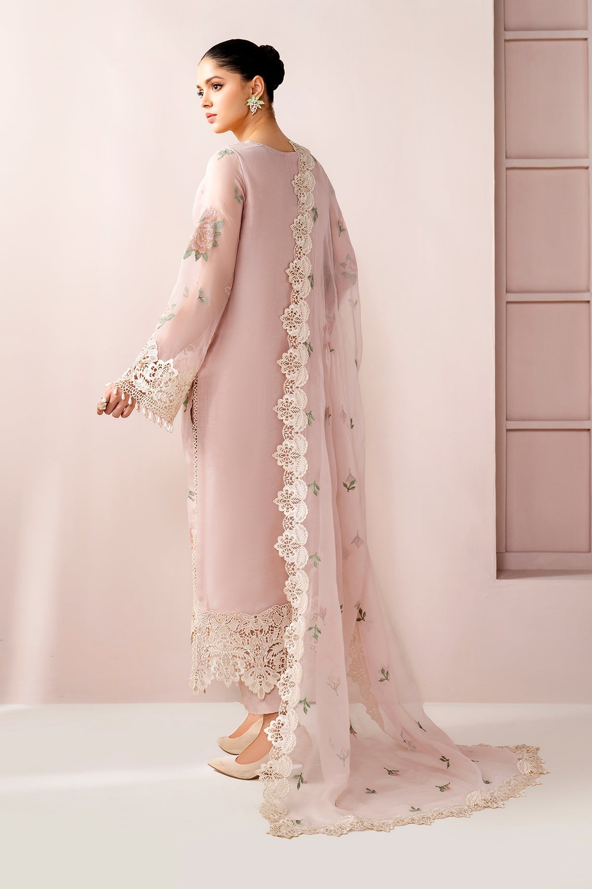 EMBROIDERED CHIFFON UF-4189