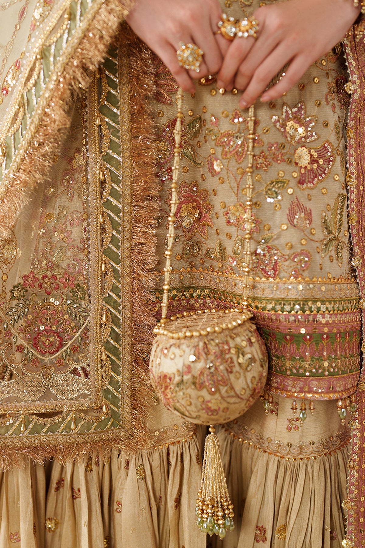 EMBROIDERED NET CH14-02 UNSTITCHED