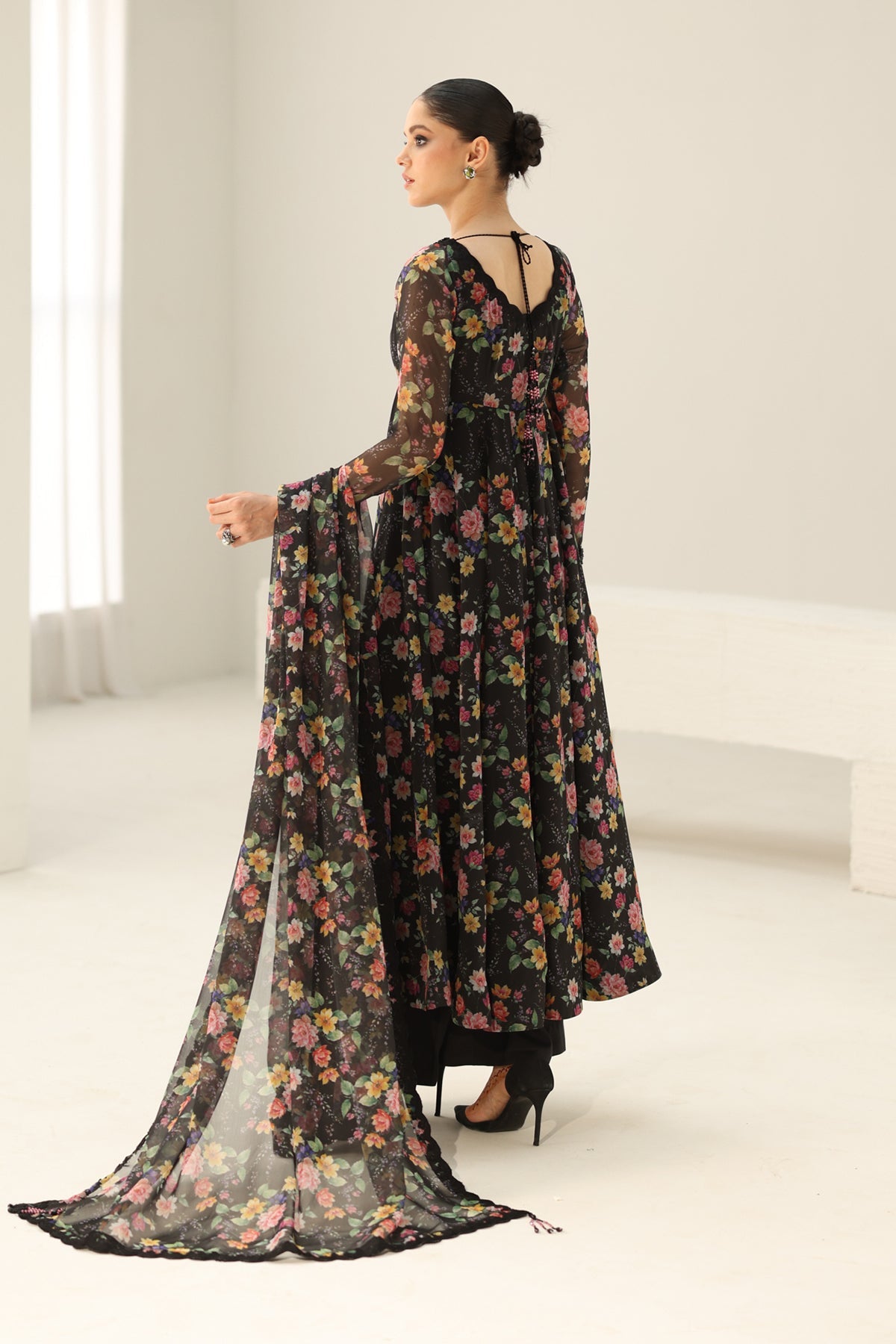 EMBROIDERED CHIFFON PR-1158
