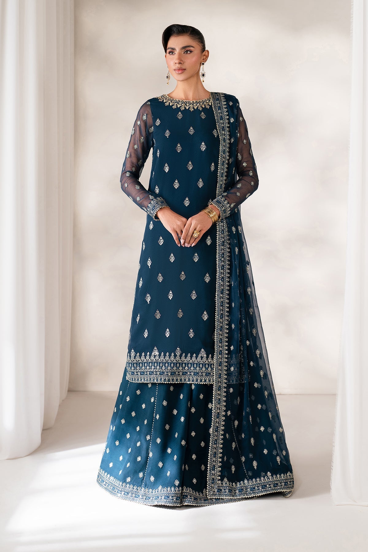 EMBROIDERED CHIFFON UF-4142