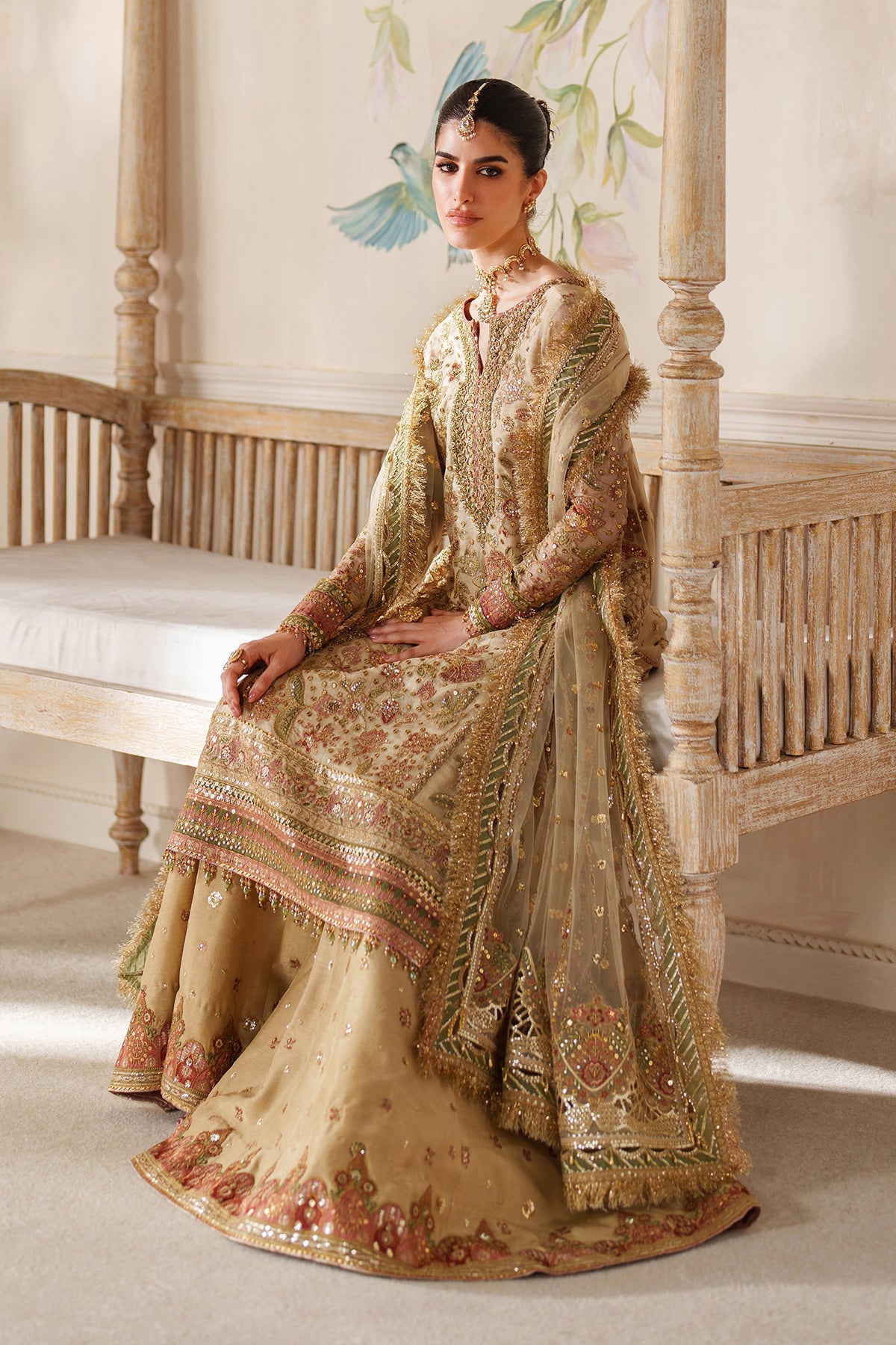 EMBROIDERED NET CH14-02 UNSTITCHED