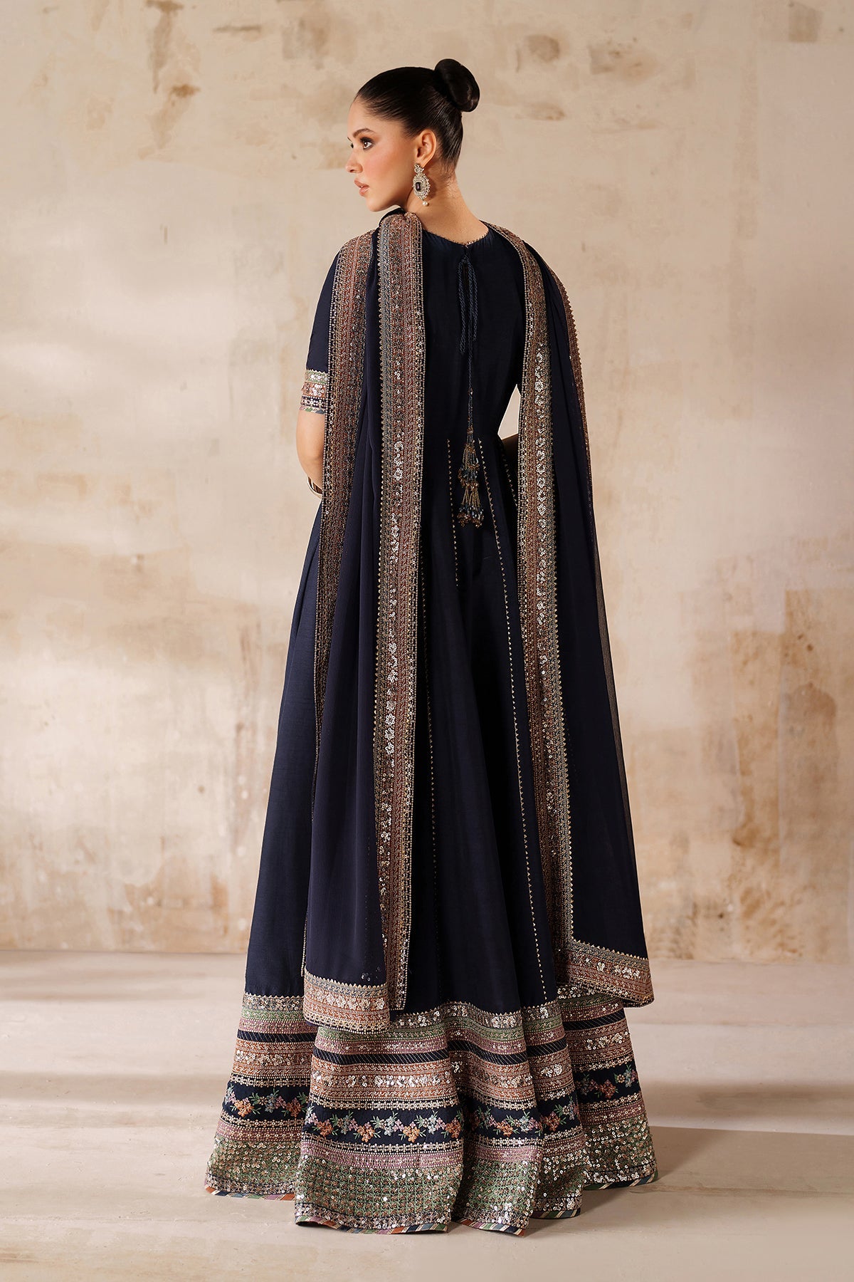 EMBROIDERED RAW SILK PR-1209
