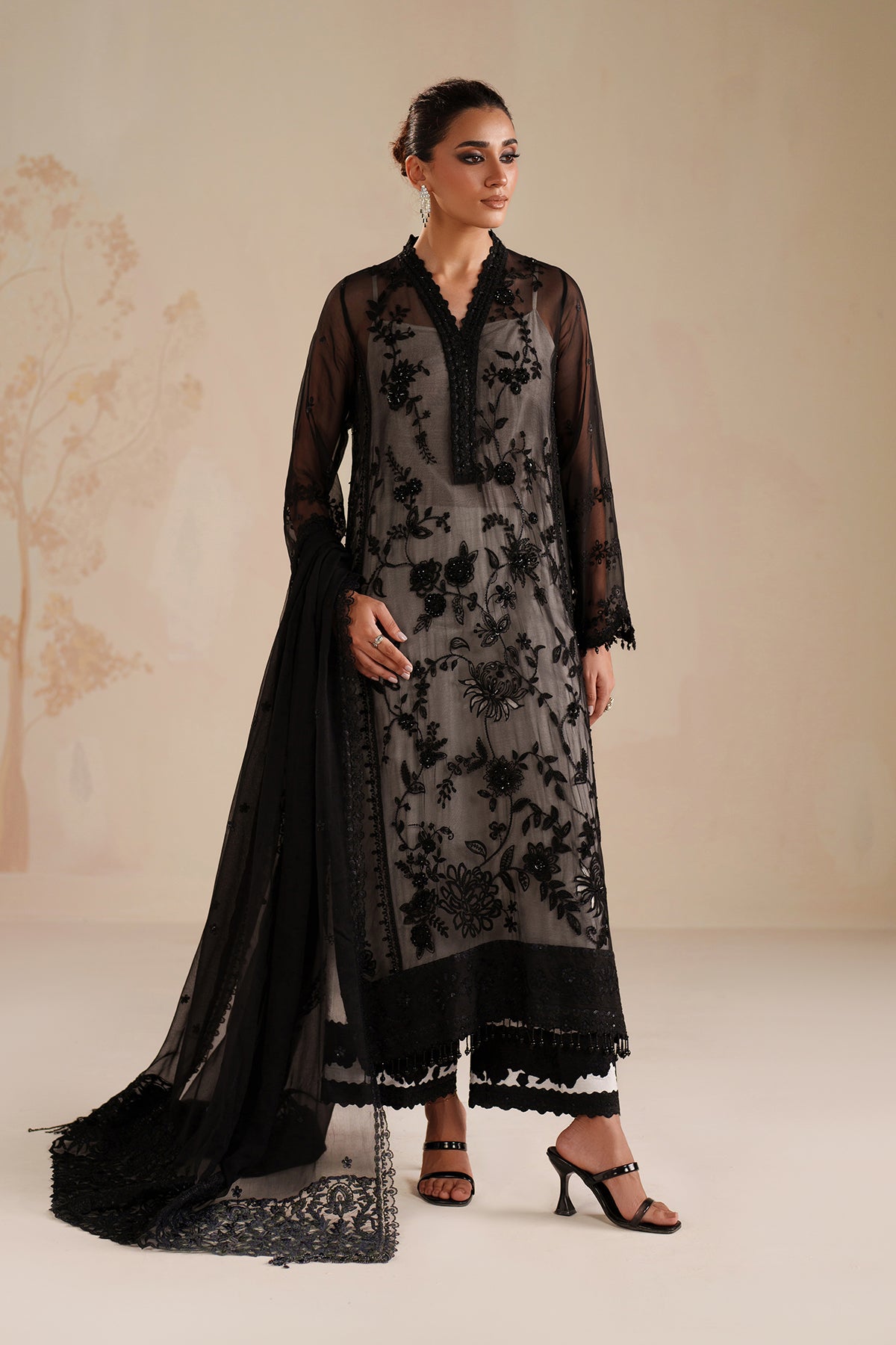 EMBROIDERED CHIFFON UF-4365