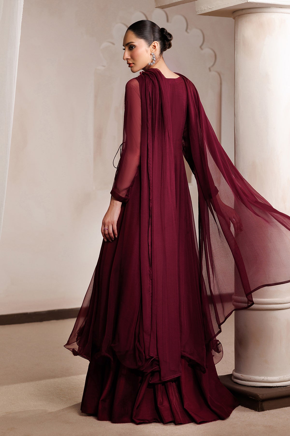 PLAIN CHIFFON FROCK PR-1400