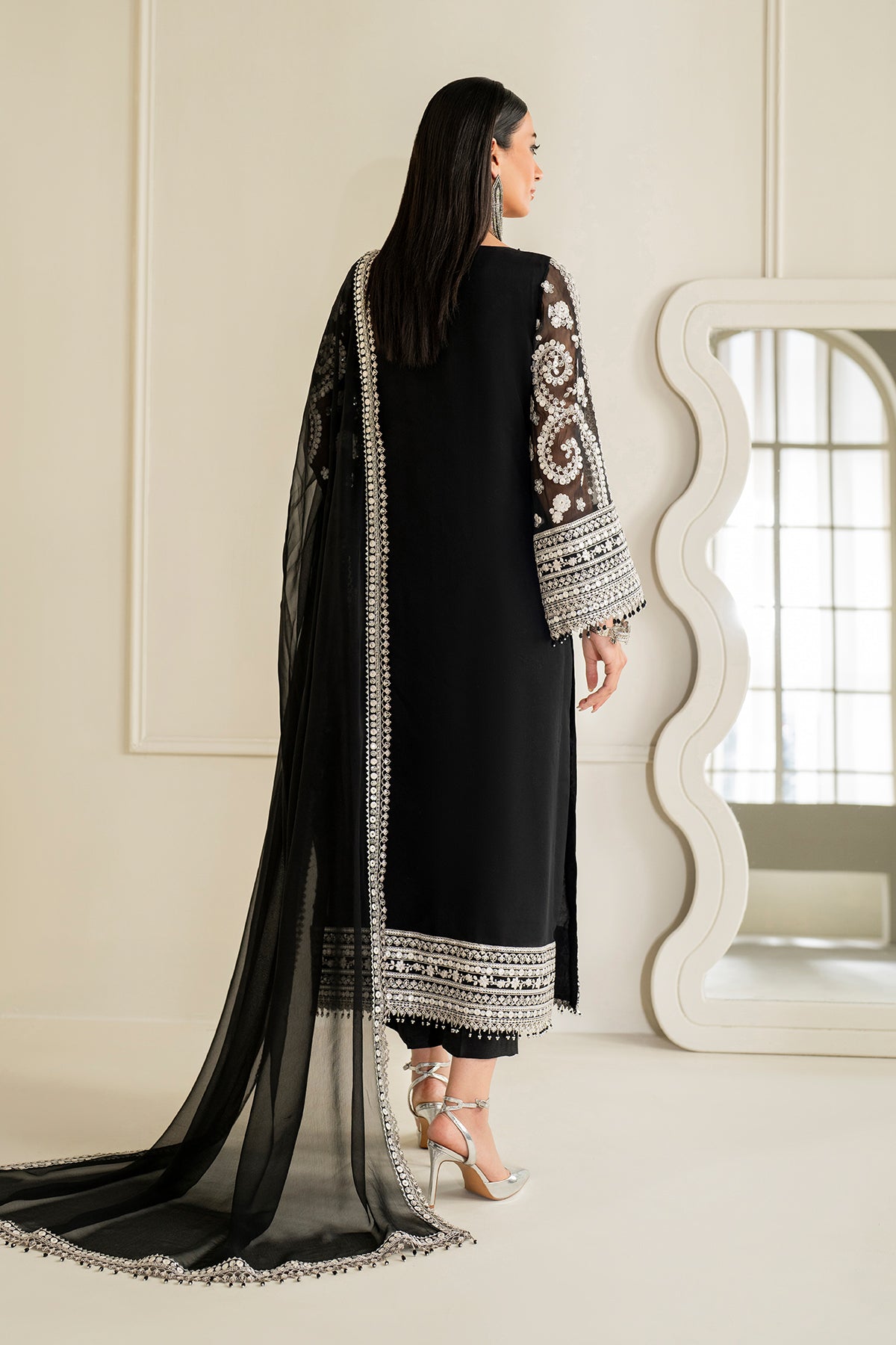 EMBROIDERED CHIFFON UF-4158