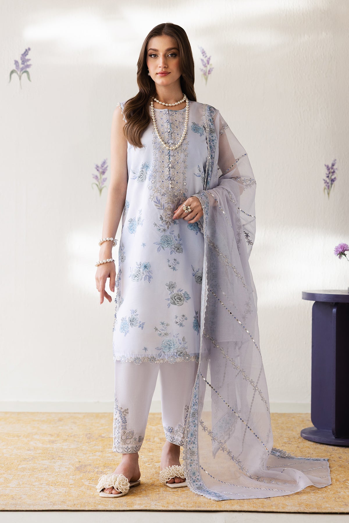 EMBROIDERED LAWN SF-4424