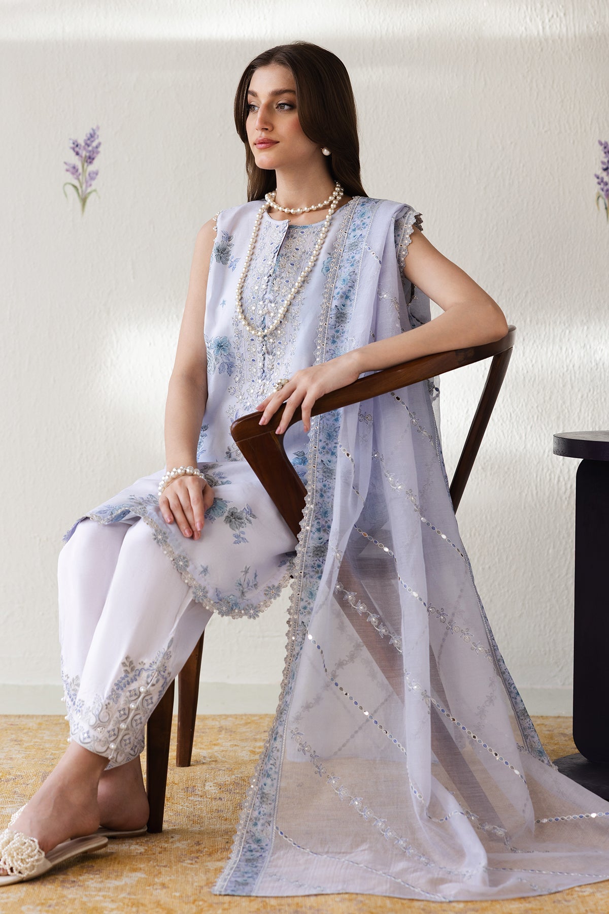 EMBROIDERED LAWN SF-4424