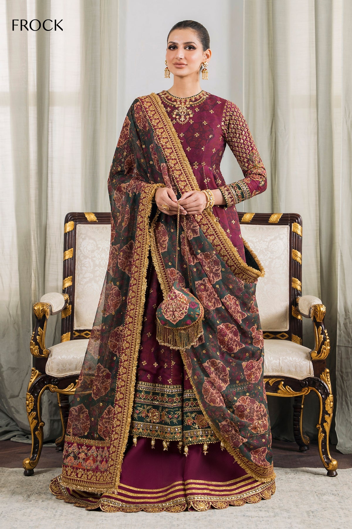 EMBROIDERED CHIFFON CH12-03 STITCHED