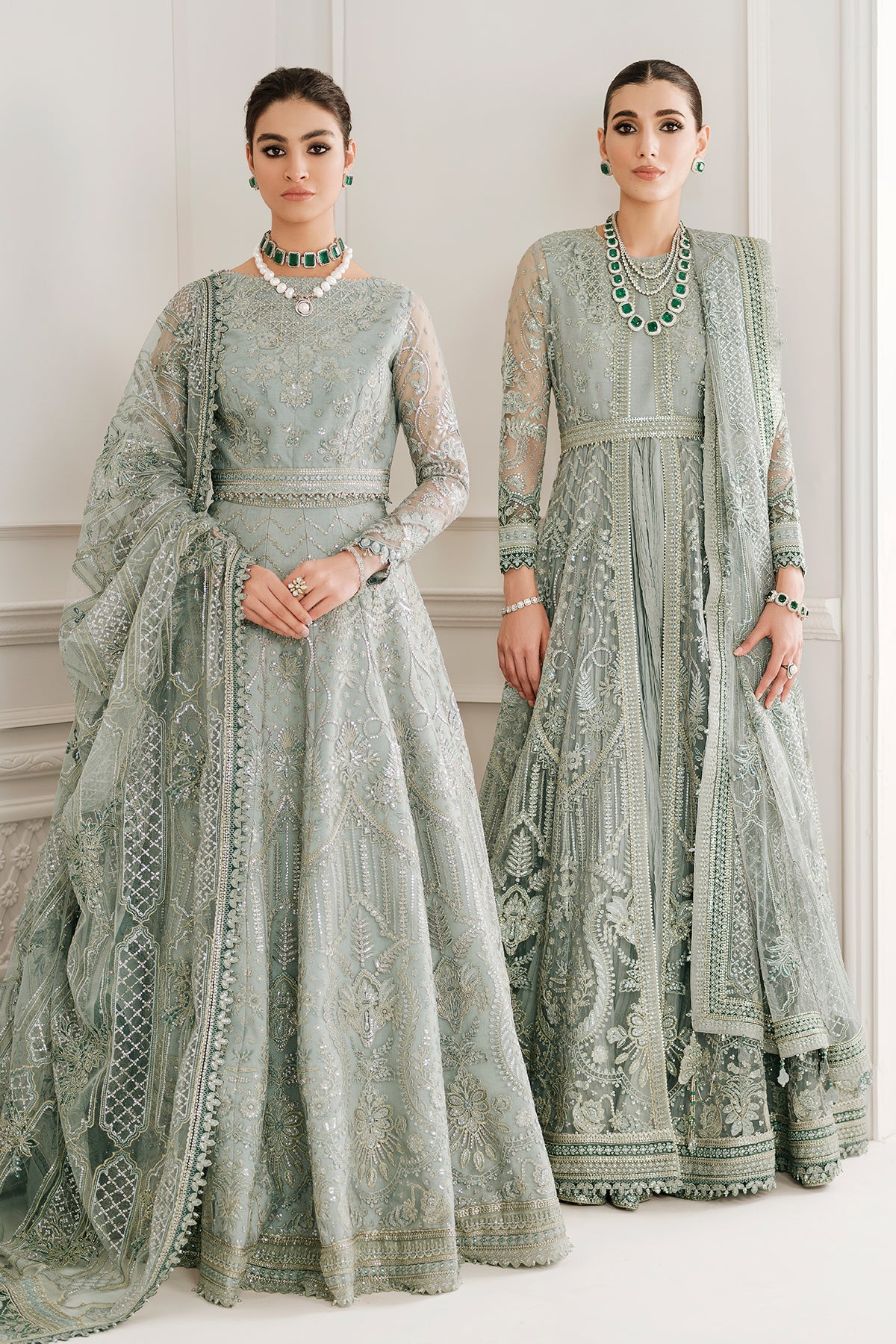 EMBROIDERED NET CH10-05 UNSTITCHED