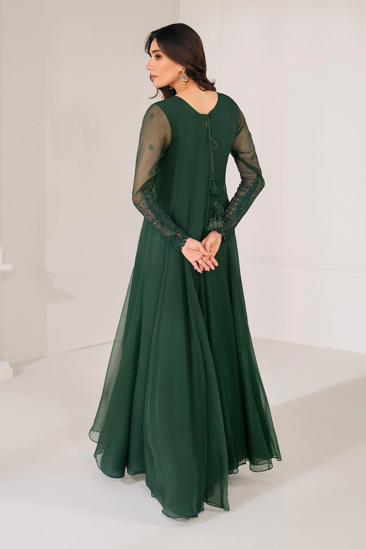 EMBROIDERED CHIFFON FROCK PR-1120