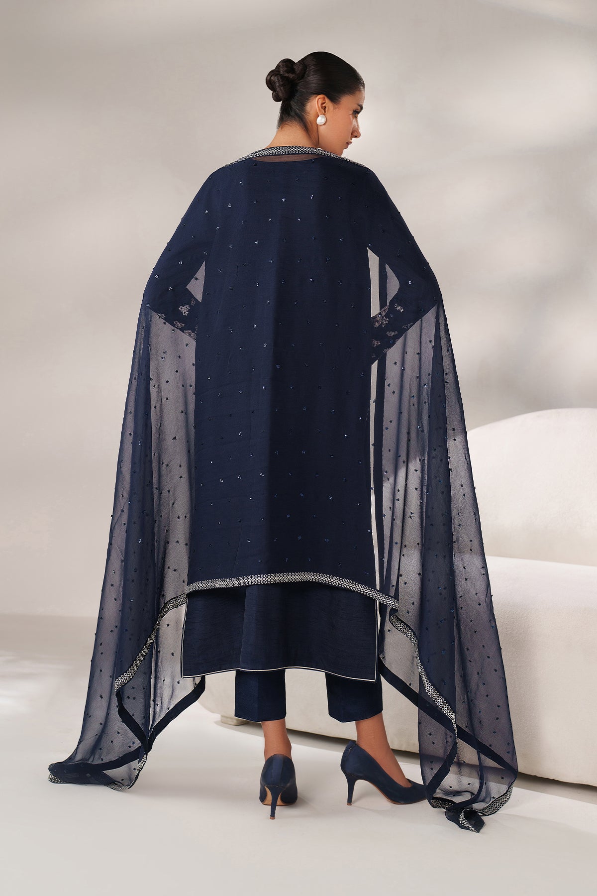 EMBROIDERED RAW SILK PR-1249