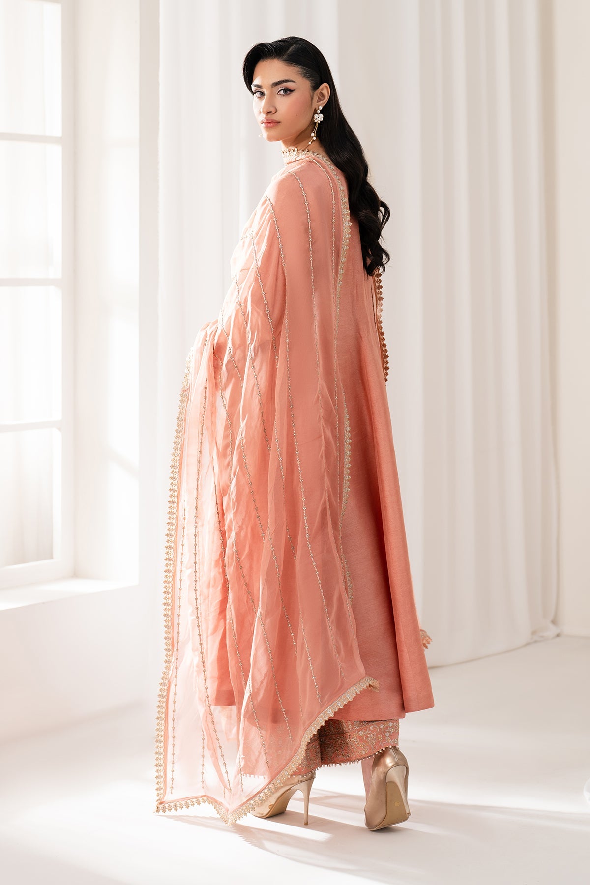 EMBROIDERED CHIFFON PR-1099