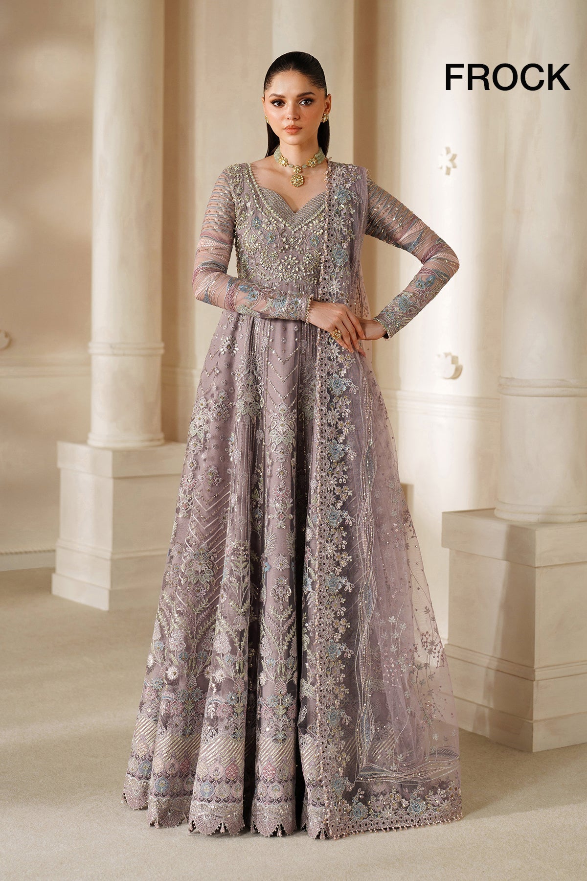 EMBROIDERED NET CH14-04 UNSTITCHED