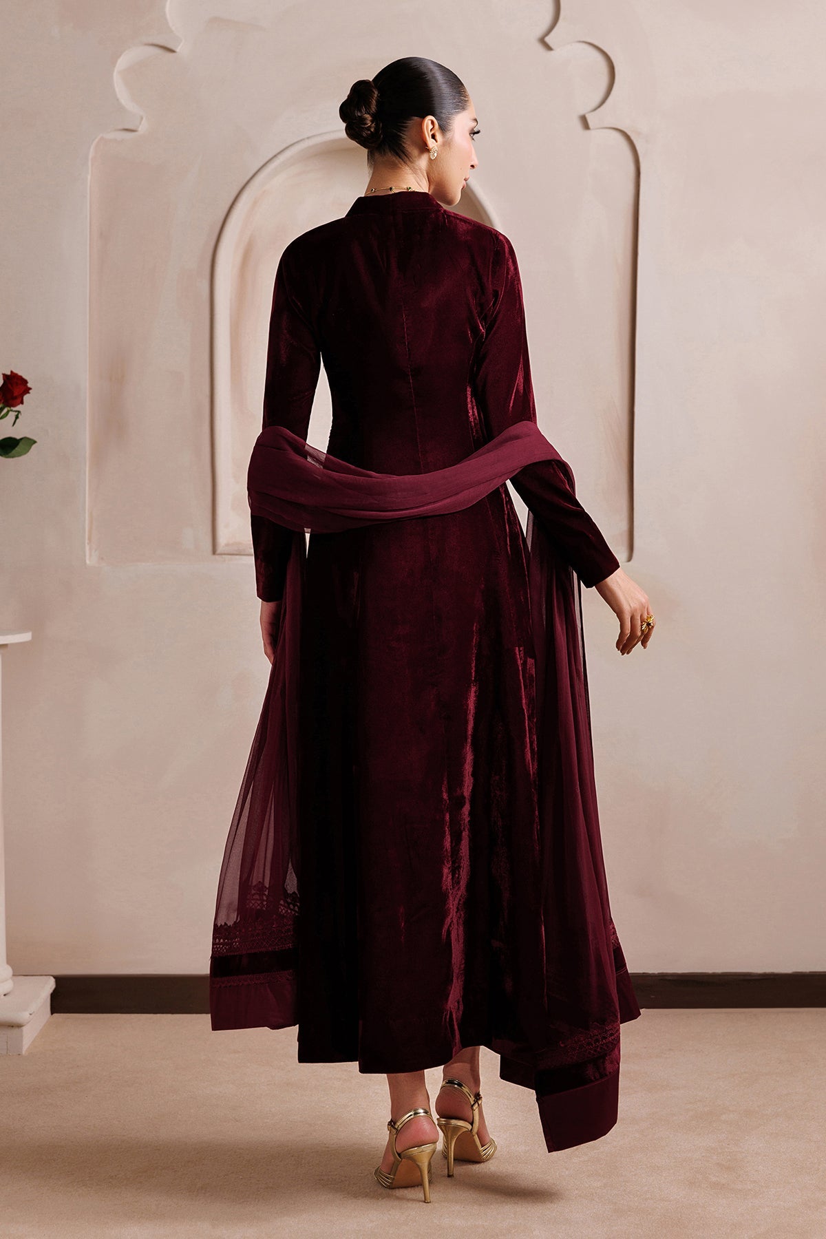 PLAN VELVET FROCK EN-1388