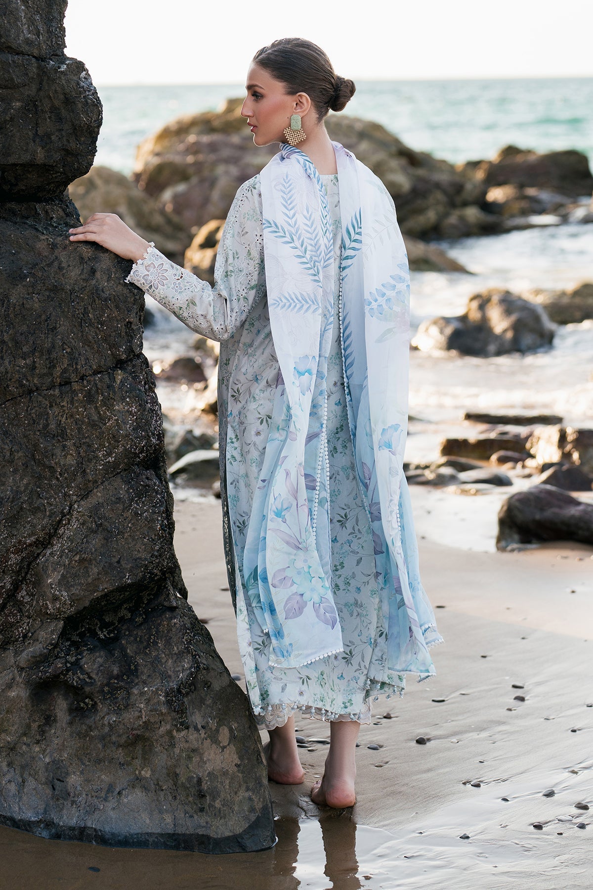 EMBROIDERED PRINTED LAWN SF-4129