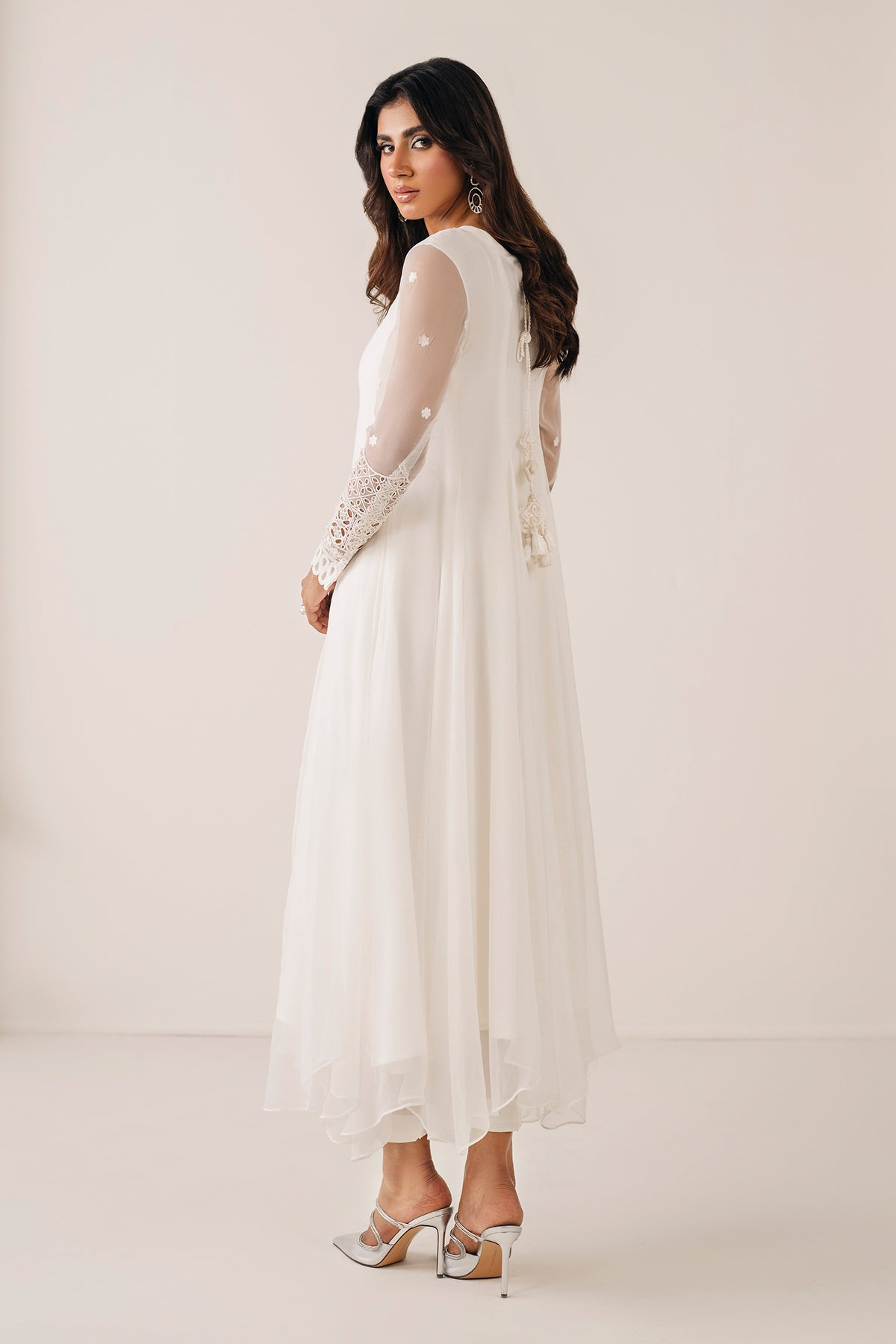 EMBROIDERED CHIFFON FROCK PR-1125