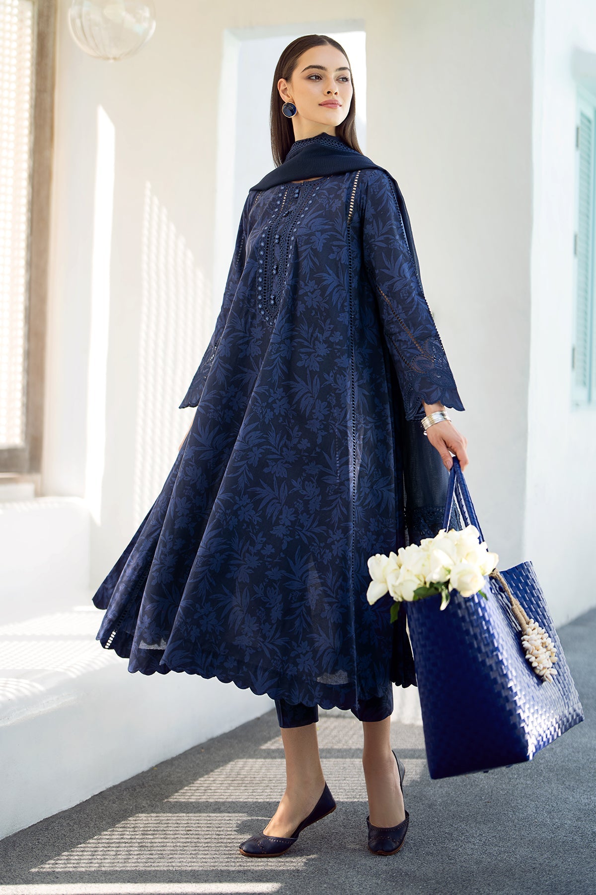 baroque blue dress Meg Athletic Dress main image 1