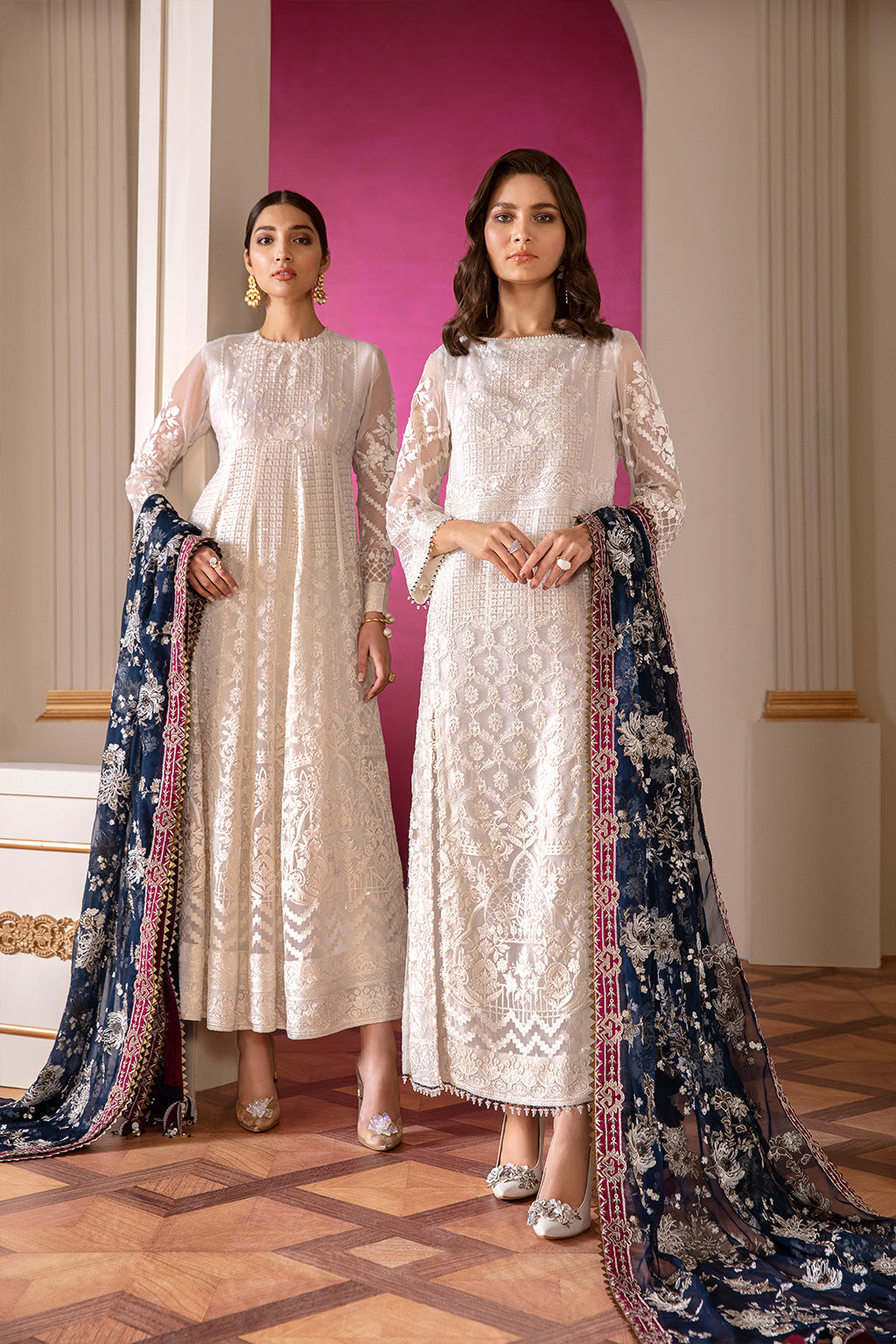 2 PC Unstitched Hand Embroidered Chiffon Dress Collection