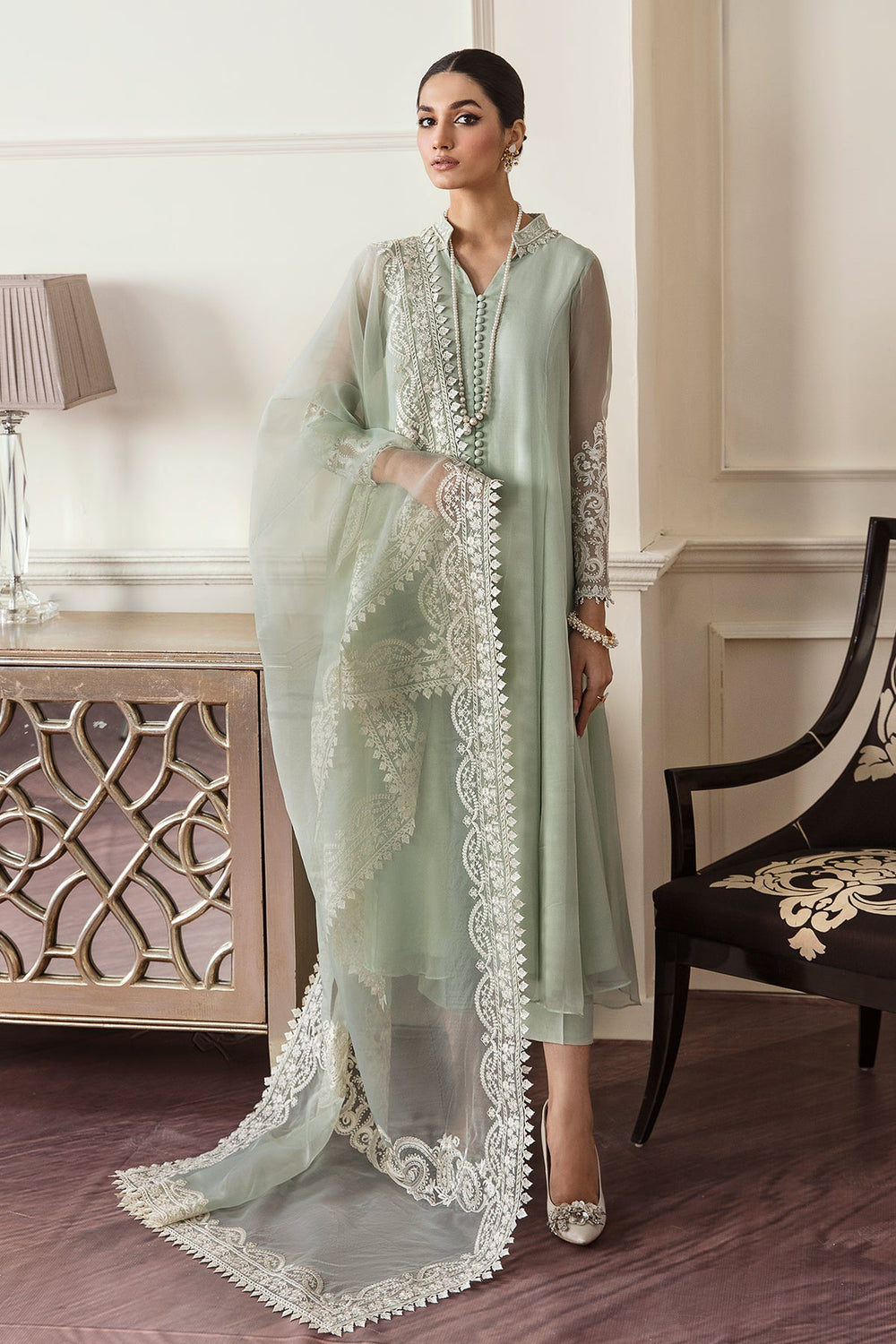 Diara Couture Pret Embroidered Chiffon 3 Piece Suit Zaina-Pomt-01-08 main image 1