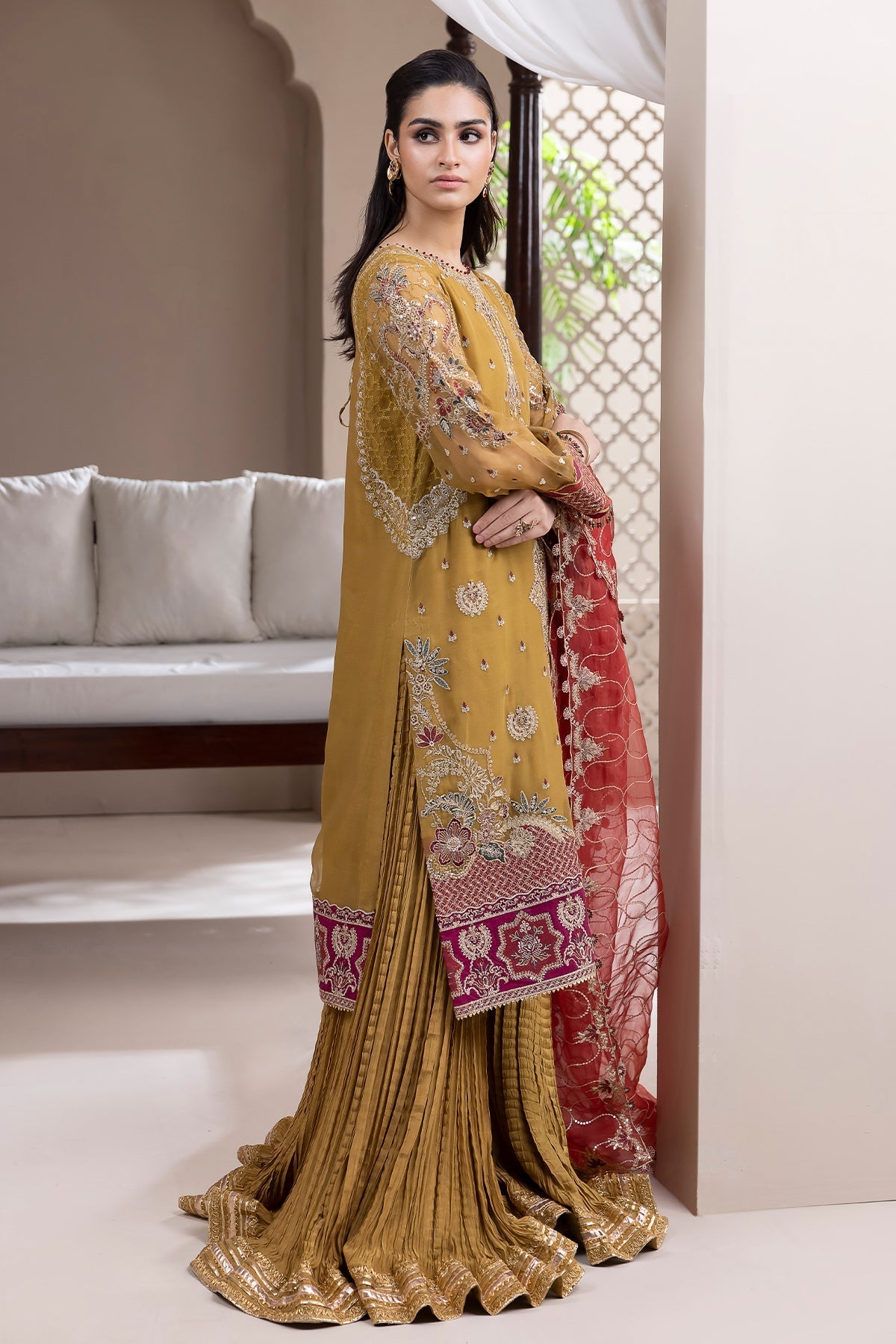 EMBROIDERED CHIFFON SF-411