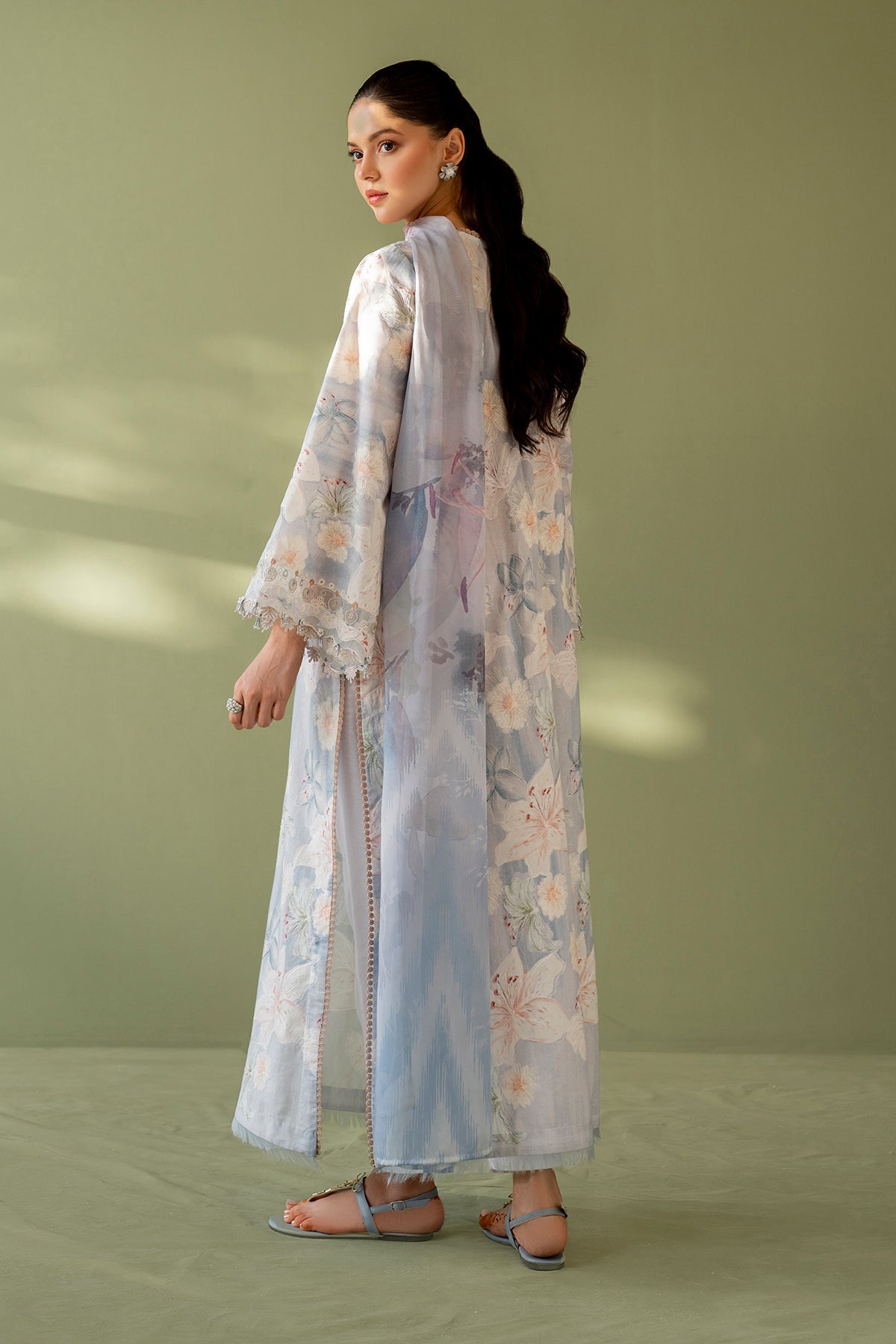 EMBROIDERED PRINTED LAWN UF-4166