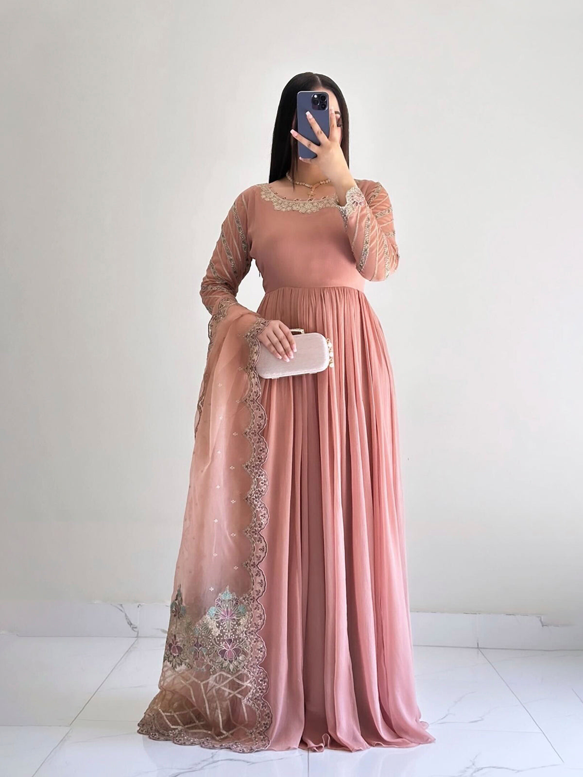 Noore Eid by Panache Girls RTW Embroidered Silk 3 Piece Suit Sia - Eid Collection