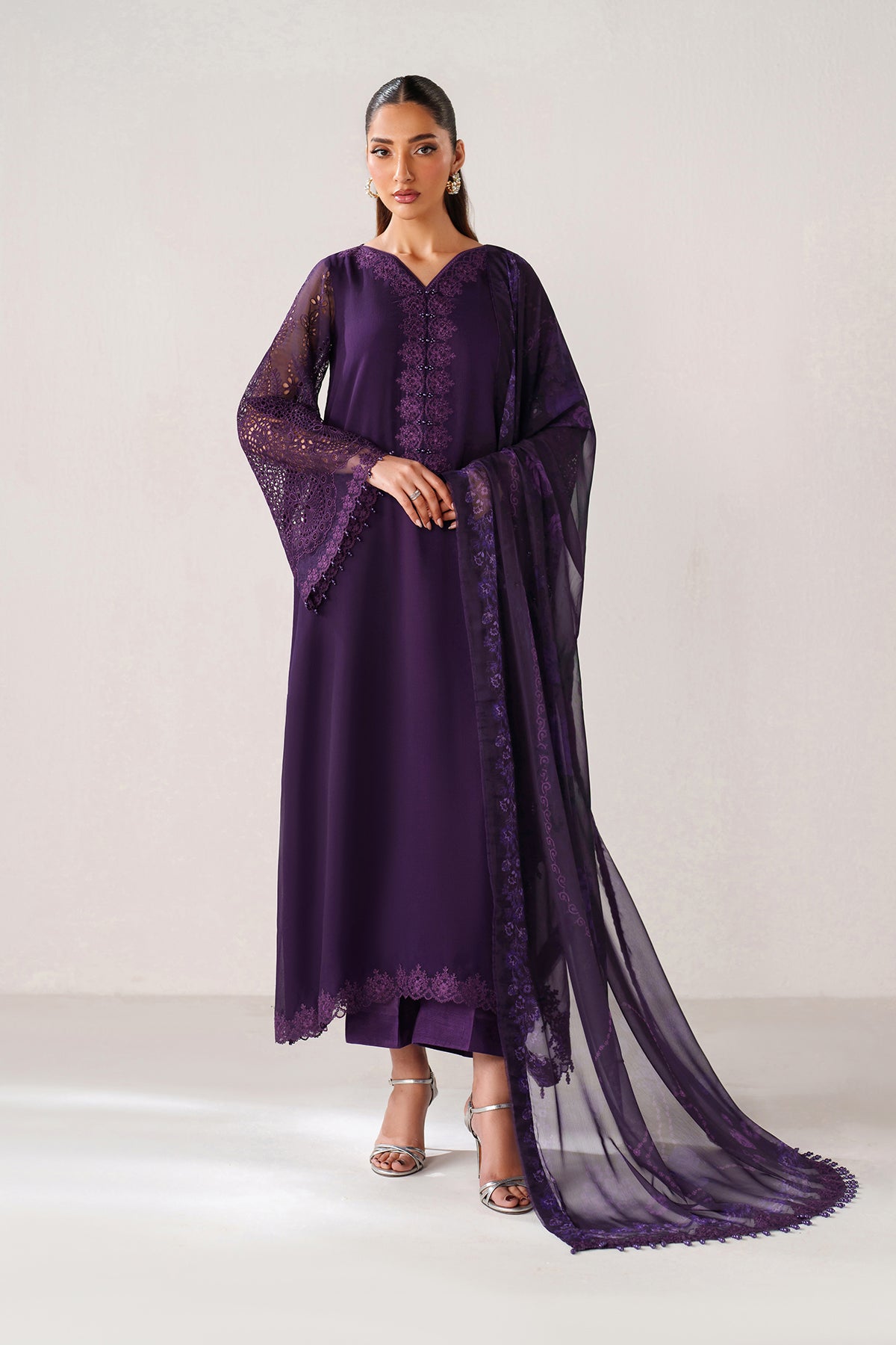 EMBROIDERED CHIFFON PR-1240