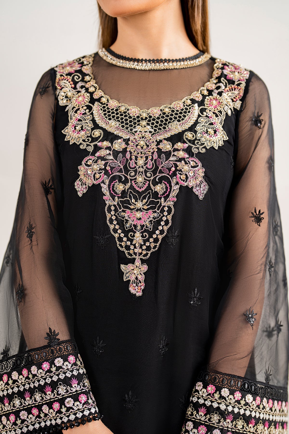 EMBROIDERED CHIFFON UF-679