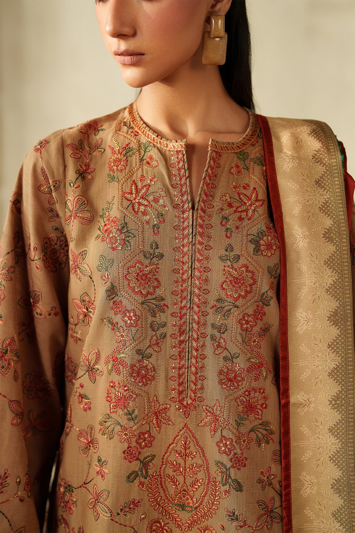 EMBROIDERED KHADDAR UF-4335