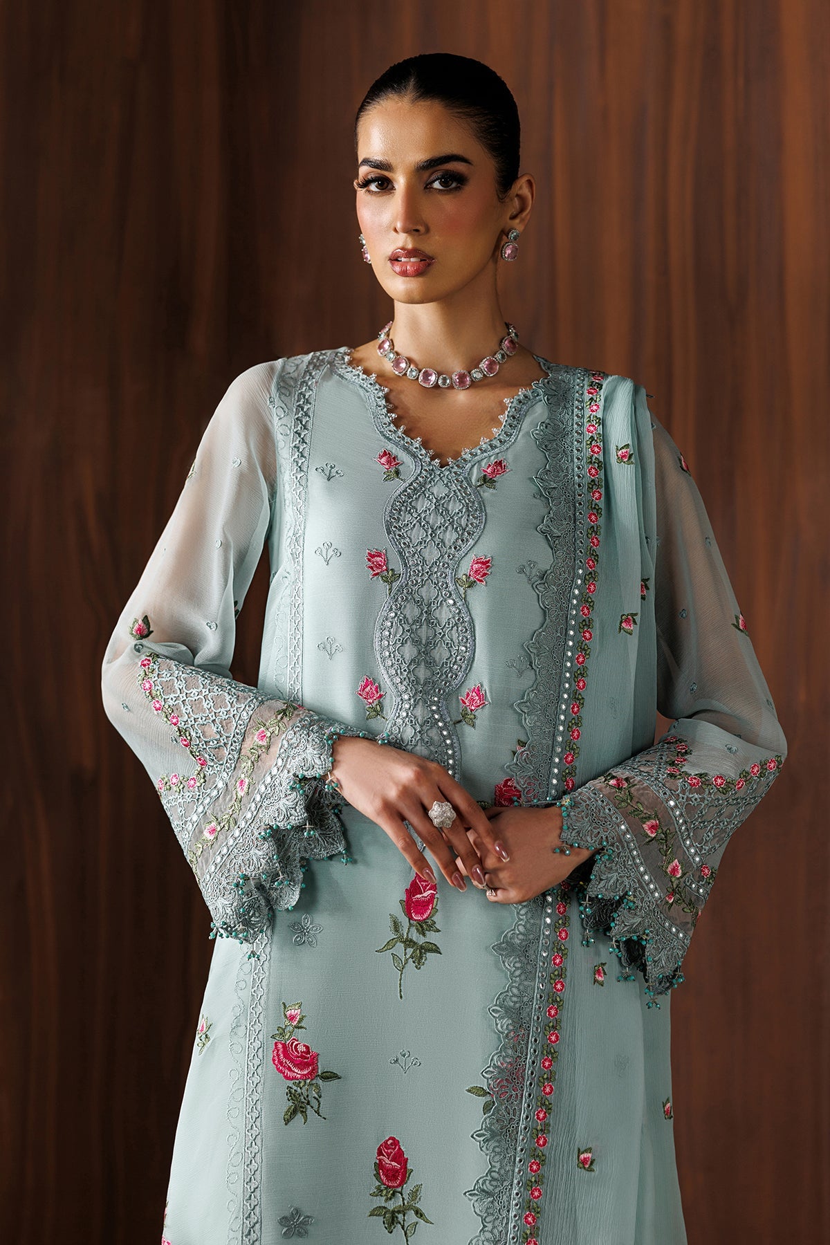 EMBROIDERED CHIFFON SF-4438