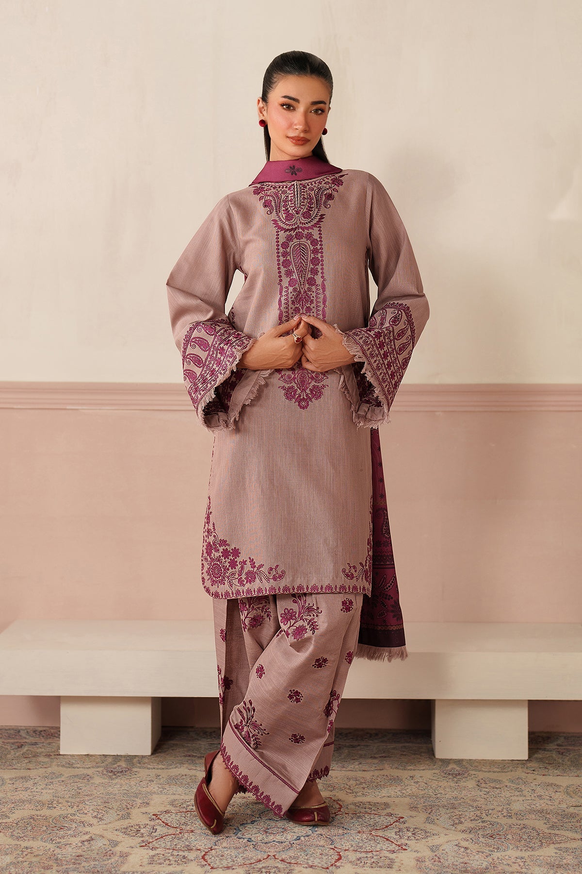 EMBROIDERED KHADDAR UF-4353