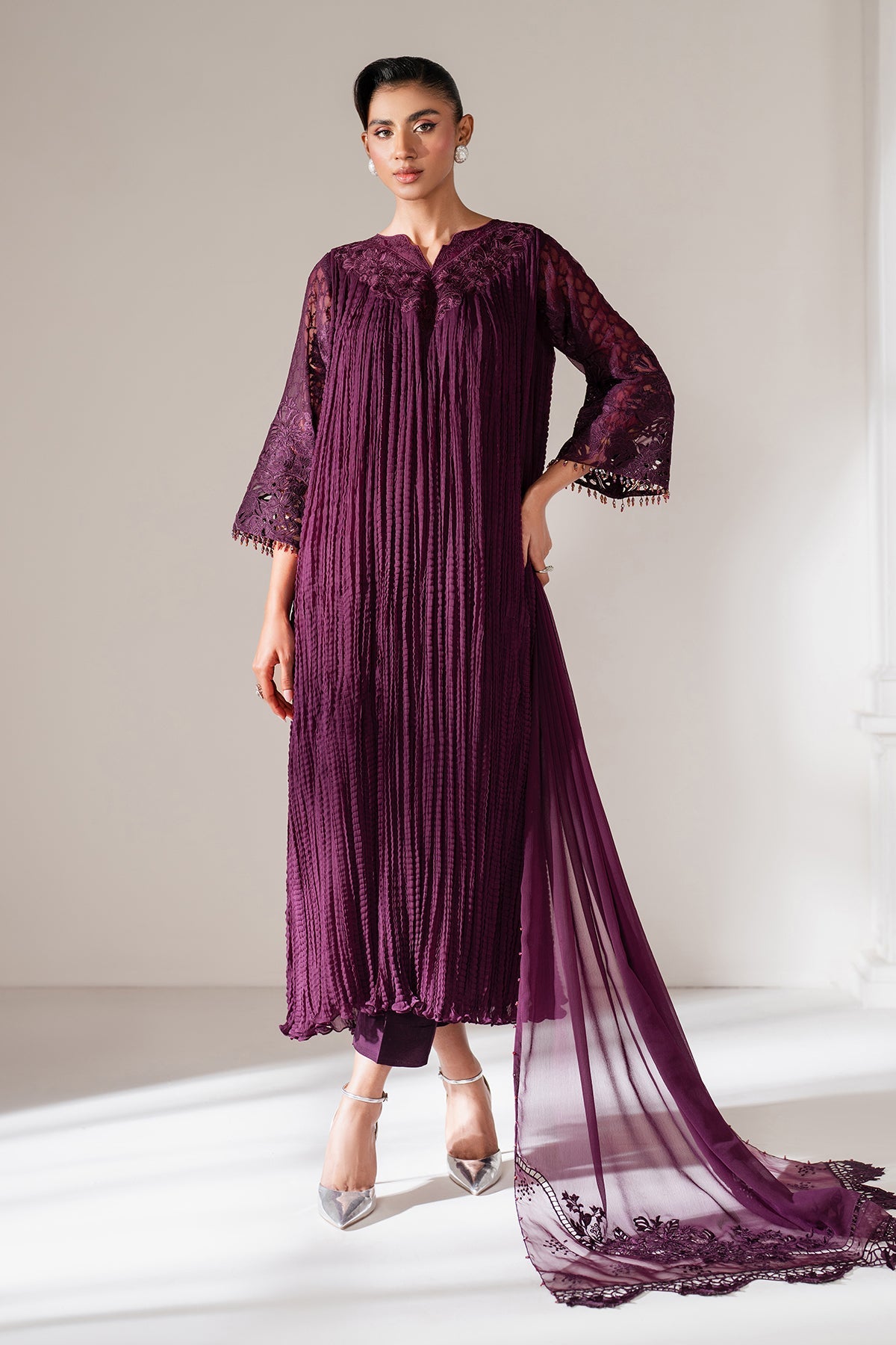 EMBROIDERED CHIFFON PR-1102
