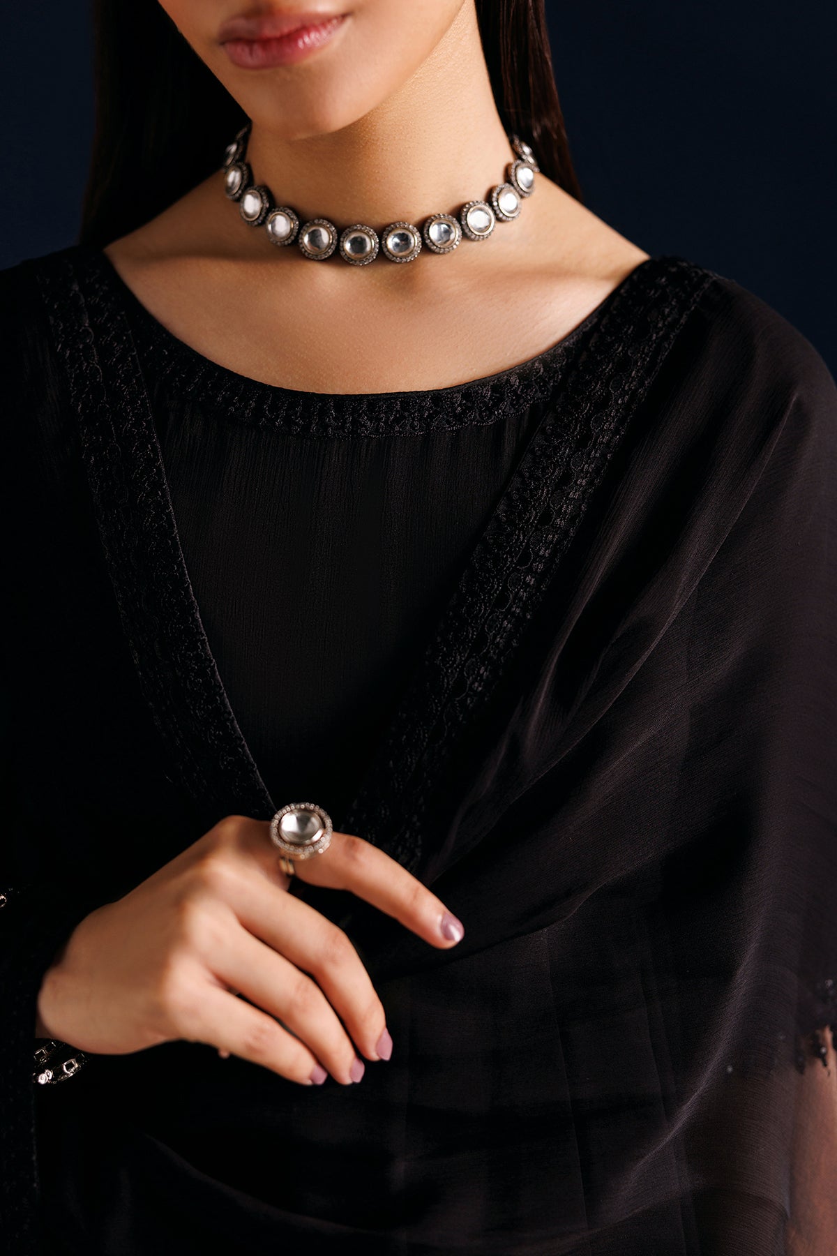 EMBROIDERED CHIFFON PR-1317