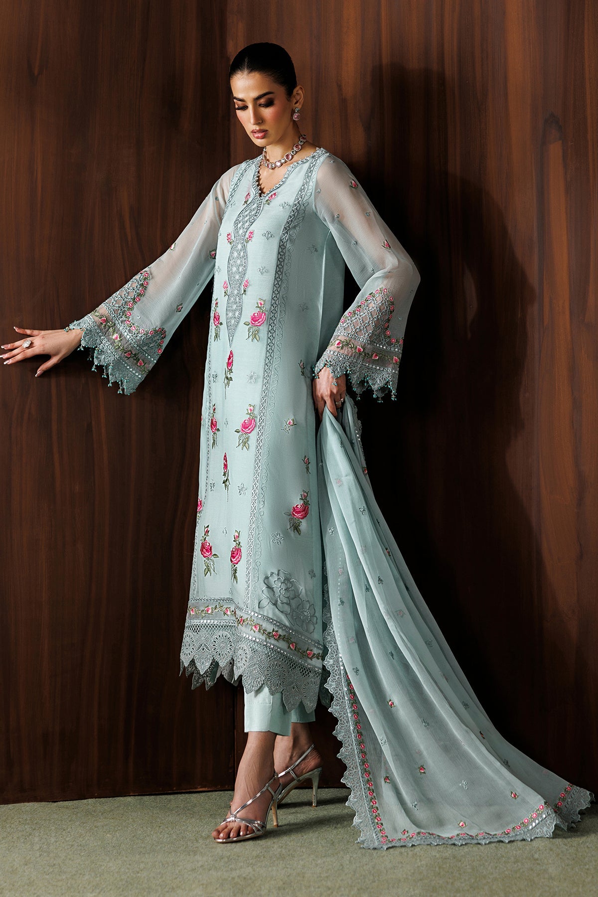 EMBROIDERED CHIFFON SF-4438