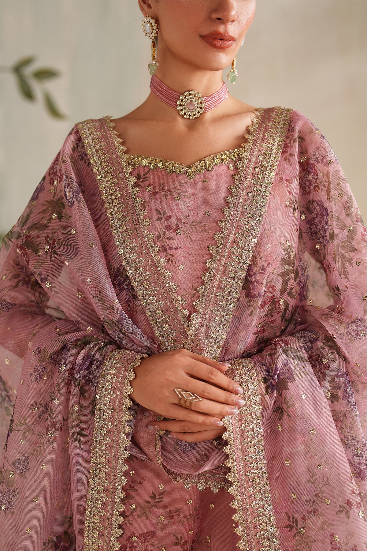 EMBROIDERED COTTON NET SF-4374