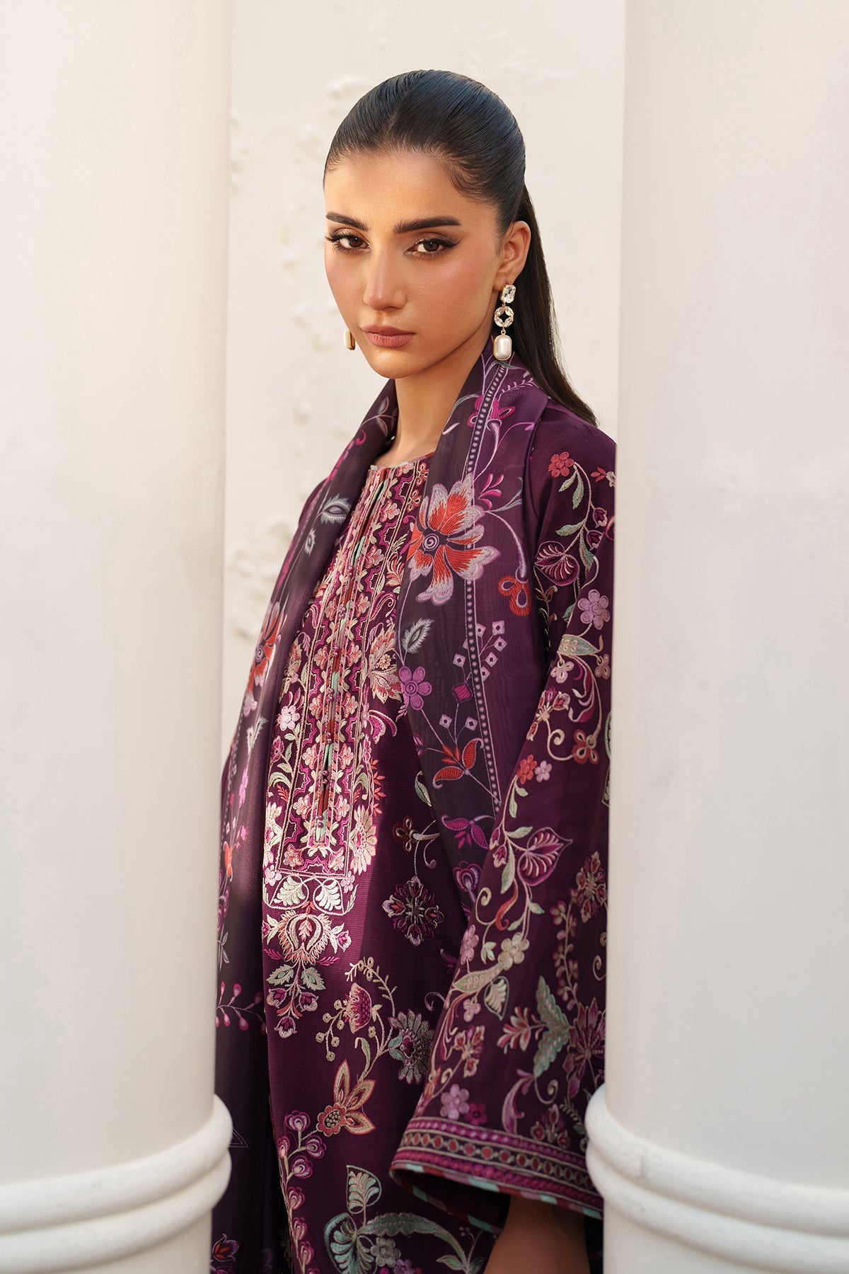 EMBROIDERED RAW SILK SF-4382