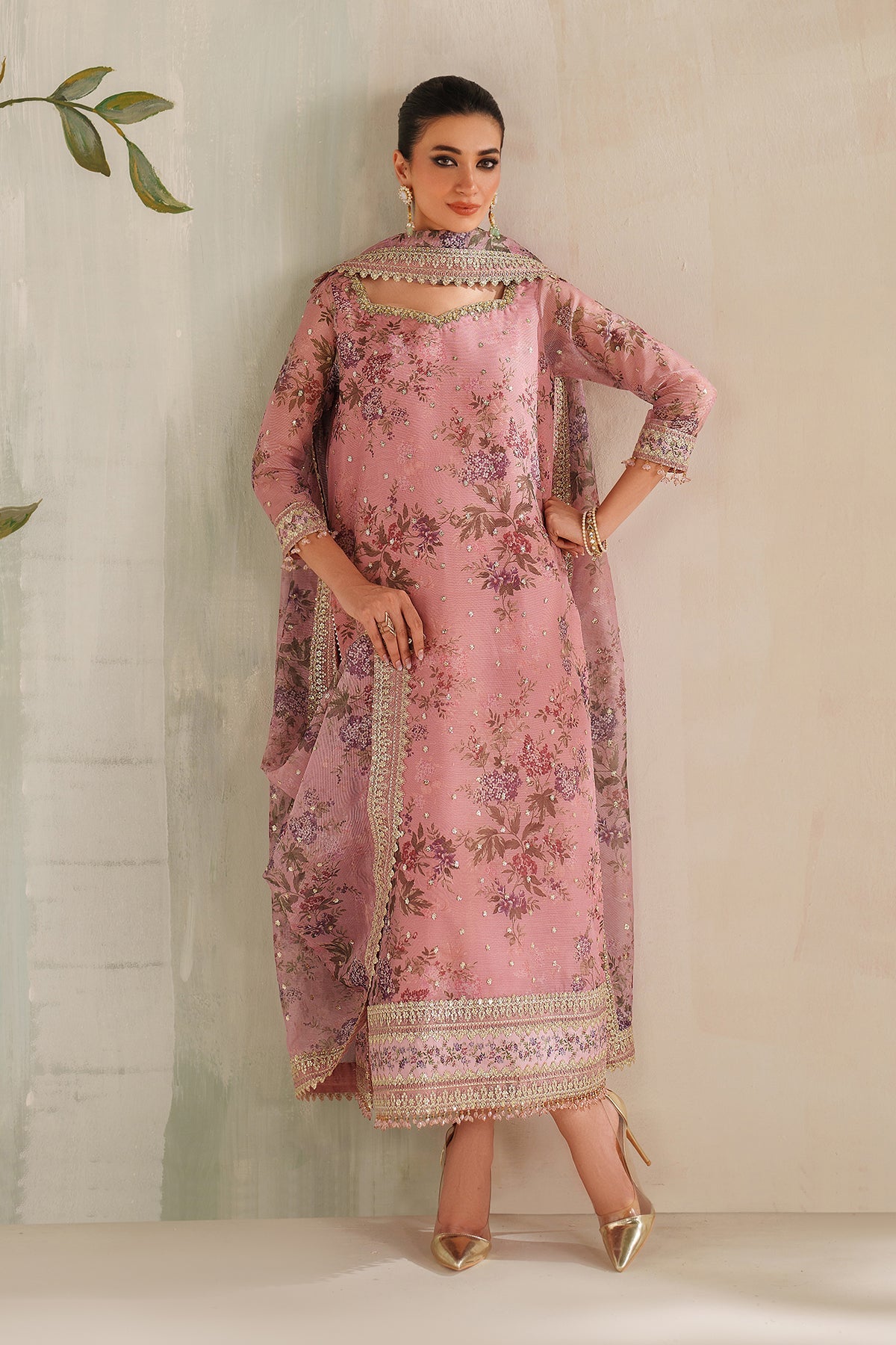 EMBROIDERED COTTON NET SF-4374