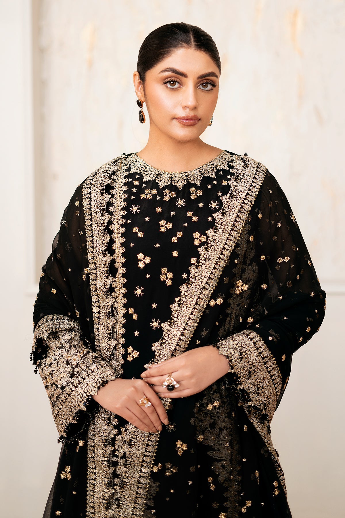 EMBROIDERED CHIFFON UF-4038