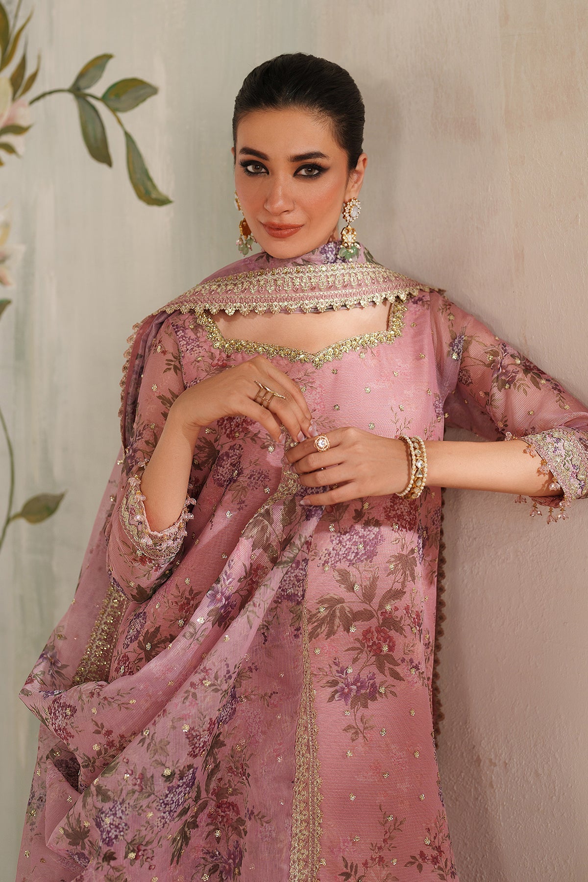 EMBROIDERED COTTON NET SF-4374