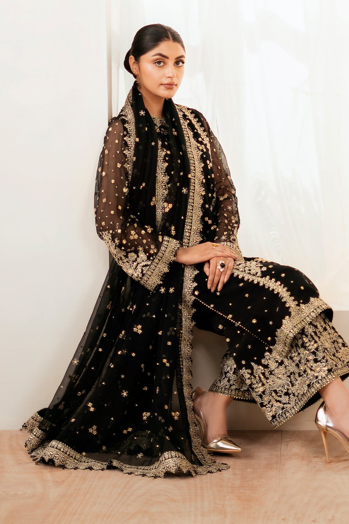 EMBROIDERED CHIFFON UF-4038