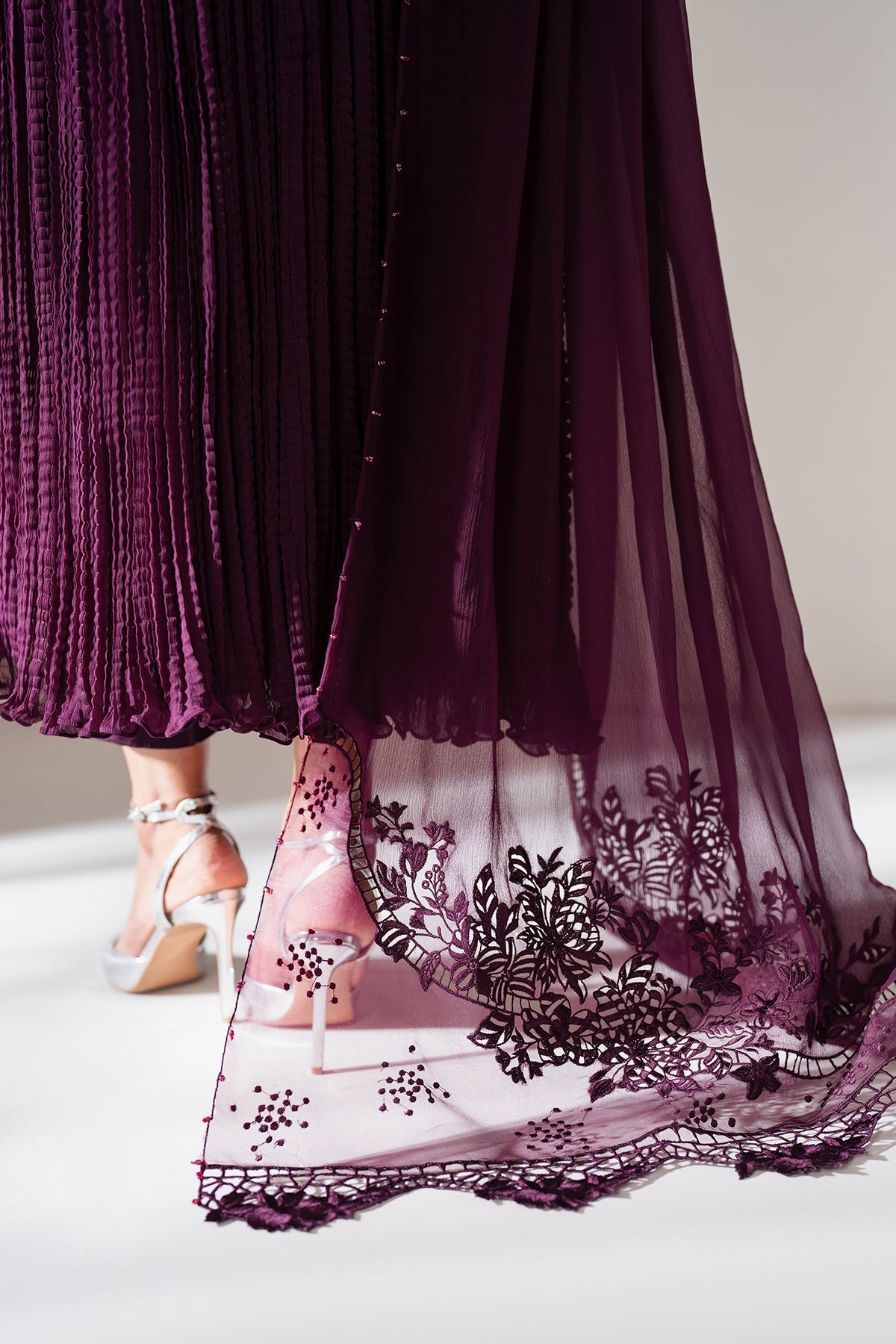 EMBROIDERED CHIFFON PR-1102